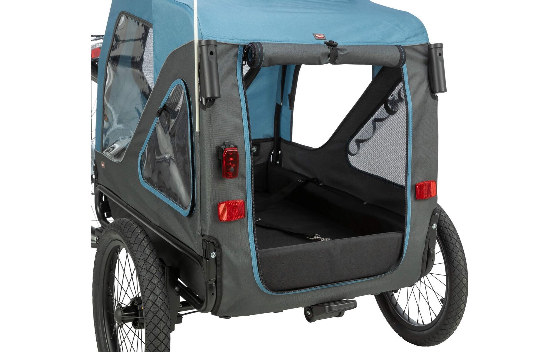 TRIXIE Tierfahrradkorb »Fahrradanhänger S blau/grau, 70 x 88 x 88/131 cm«