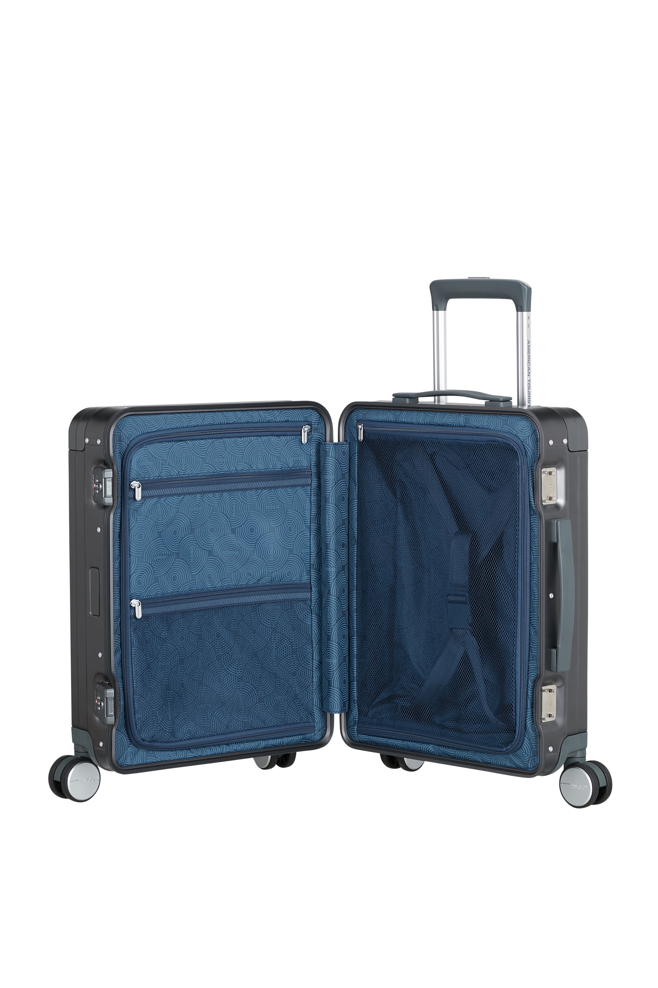 American Tourister® Trolley à coque dure »SOUNDBOX ALU, verschiedene Grössen und Farben« 39 litre 4 Rollen Valise rigide avec deux serrures TSA, valise en aluminium