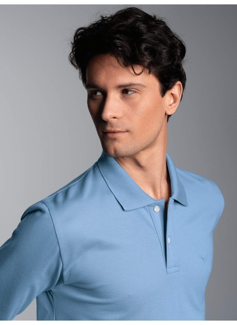 Trigema Poloshirt »TRIGEMA Langarm Poloshirt mit Armbündchen« 1 Stk. tlg.