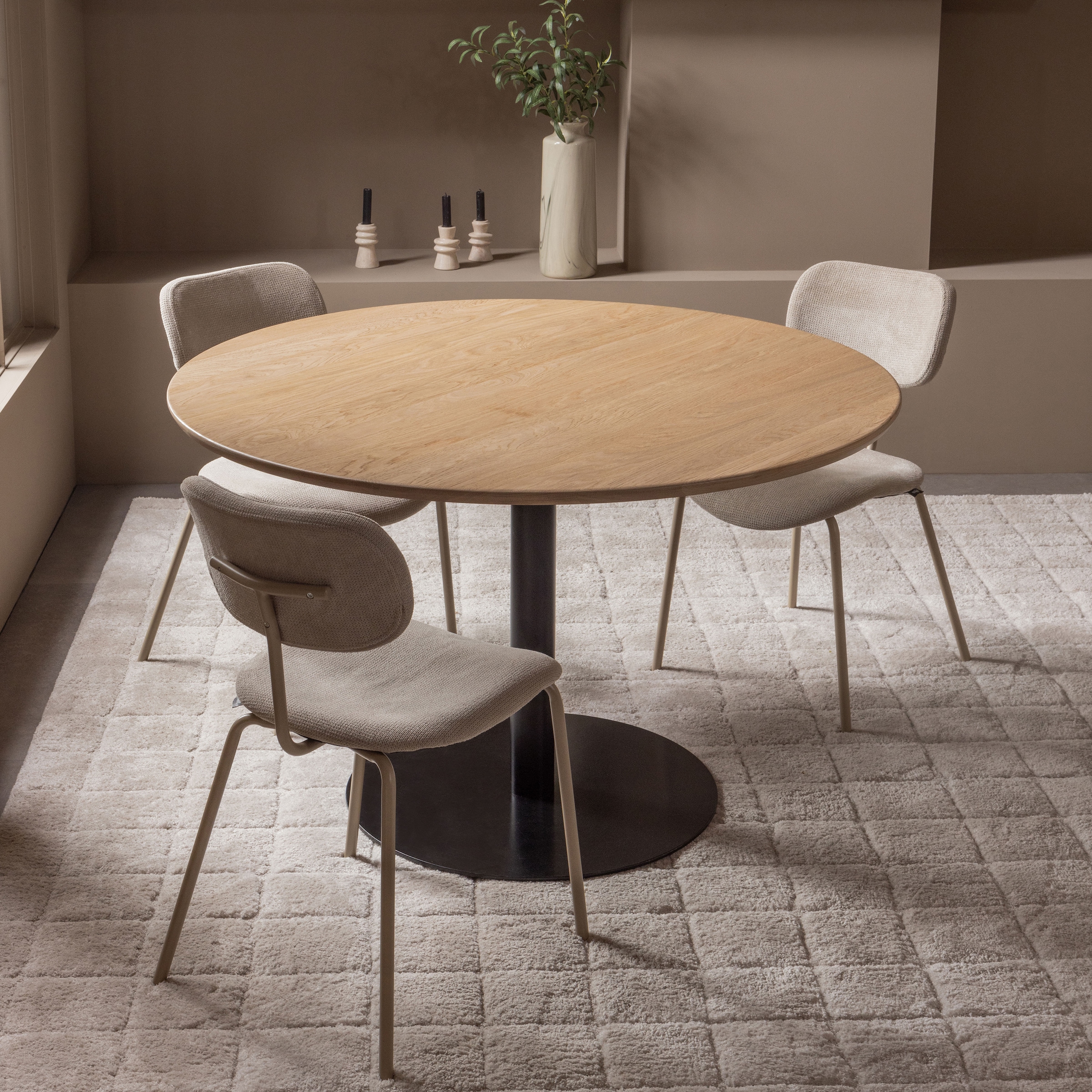 WOOOD Esszimmerstuhl »Link mit Ella-Chenillebezug und Metallgestell B 44 x T 52 x H 78 cm« (Set) 2 Stk.(Set, 2 St) Tragkraft 90 kg, stapelbar, Sehr hohe Verschleissfestigkeit