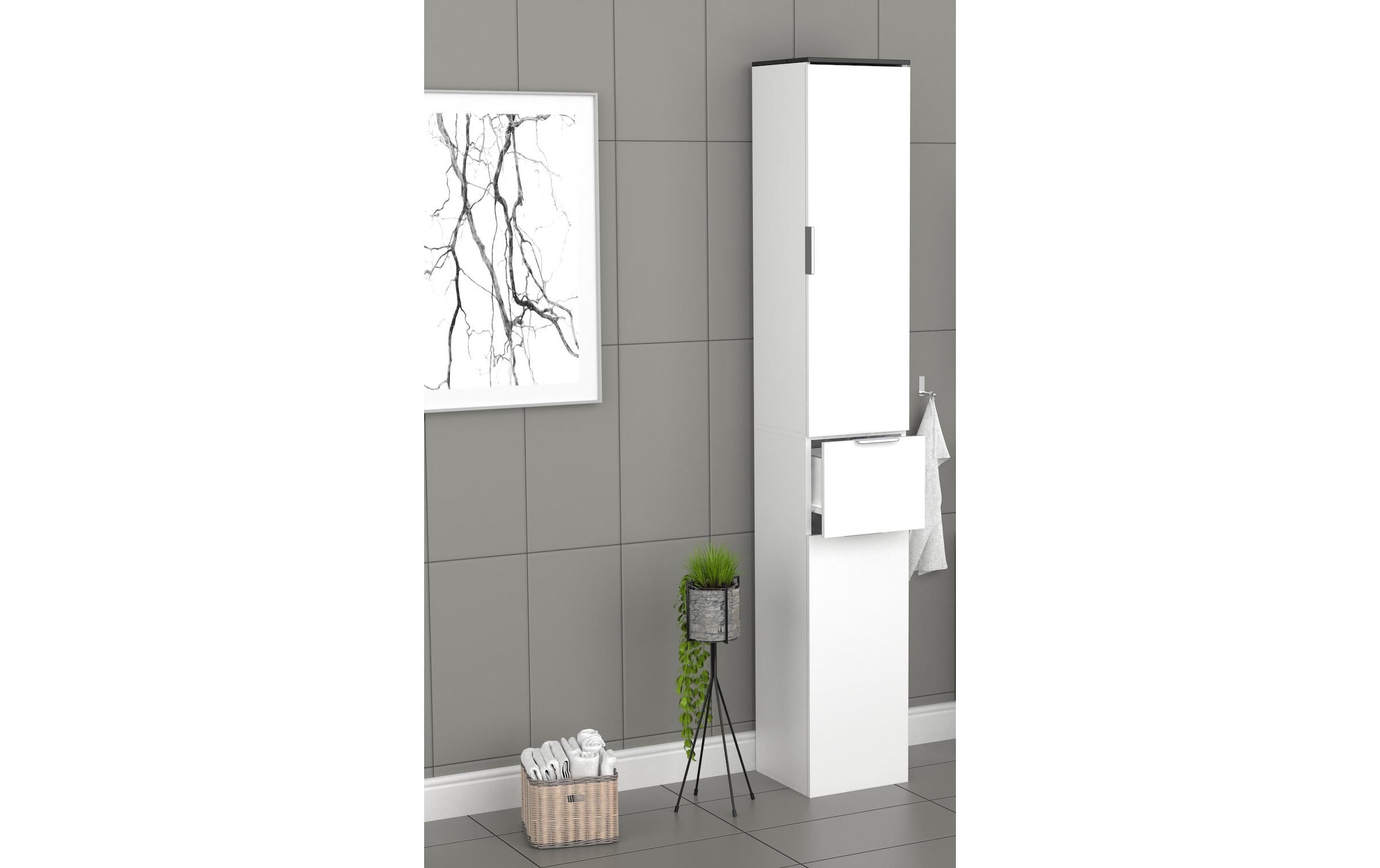 VCM Badregal »Badezimmerregal Donali 30 x 190 cm«