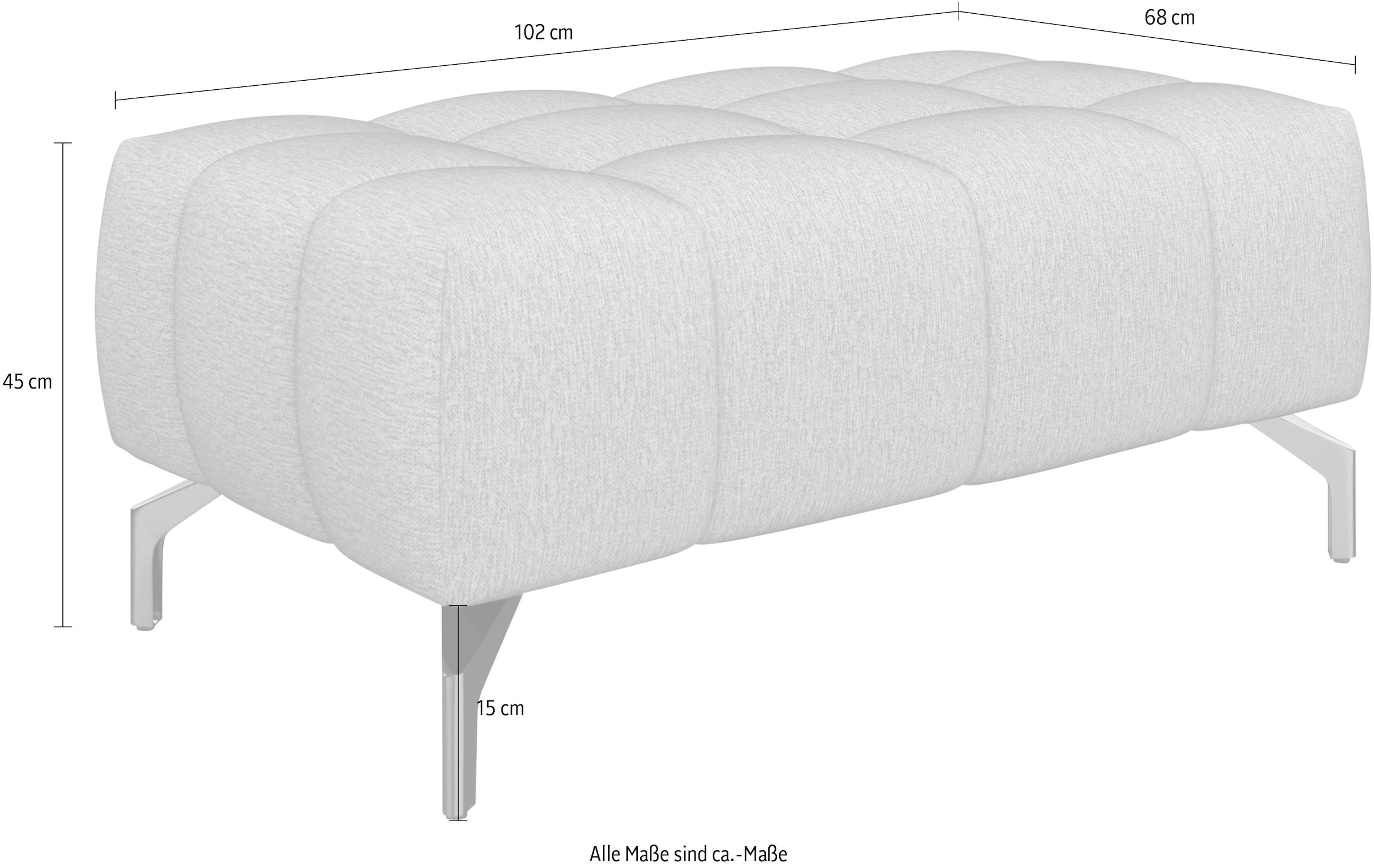 sit&more Hocker »Cool« mit silberfarbenen Füssen