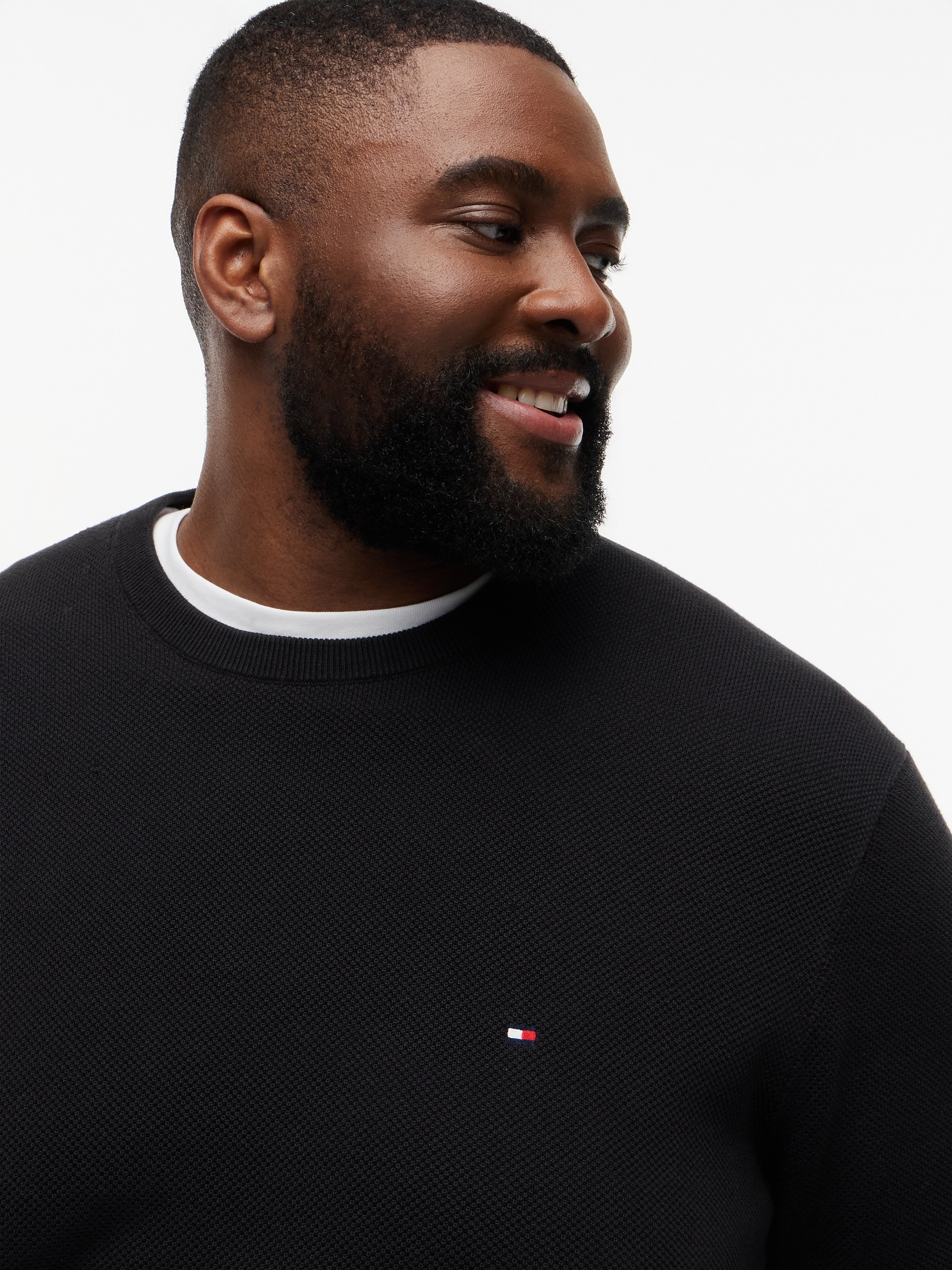 Tommy Hilfiger Big & Tall Pull à col rond »ESSENTIAL STRUCTURE CREW NECK« Grosse Grössen, regular fit