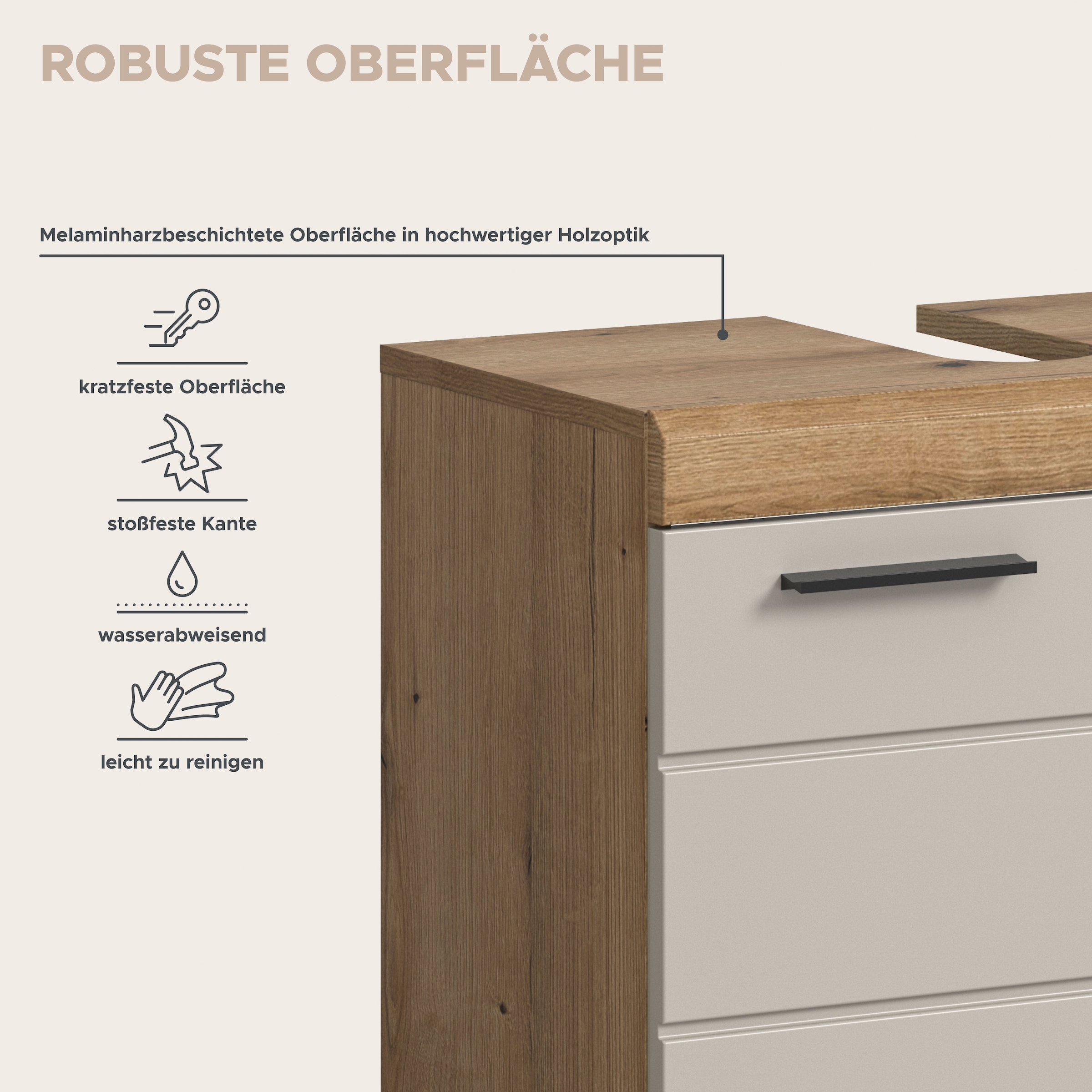 welltime Badmöbel-Set »Siena, 2 teilig, inklusive LED Beleuchtung, bestehend aus:« Set, TOPSELLER!, 