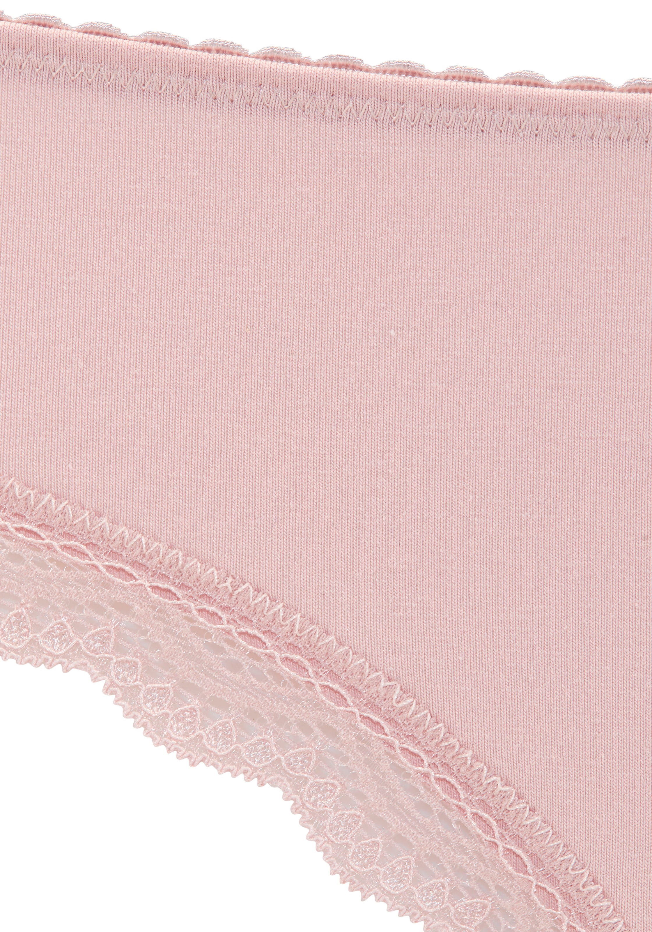 LASCANA Slip brésilien 5er-Pack,  aus elastischer Baumwolle mit zarter Spitze, mit Aufbewahrungsbox