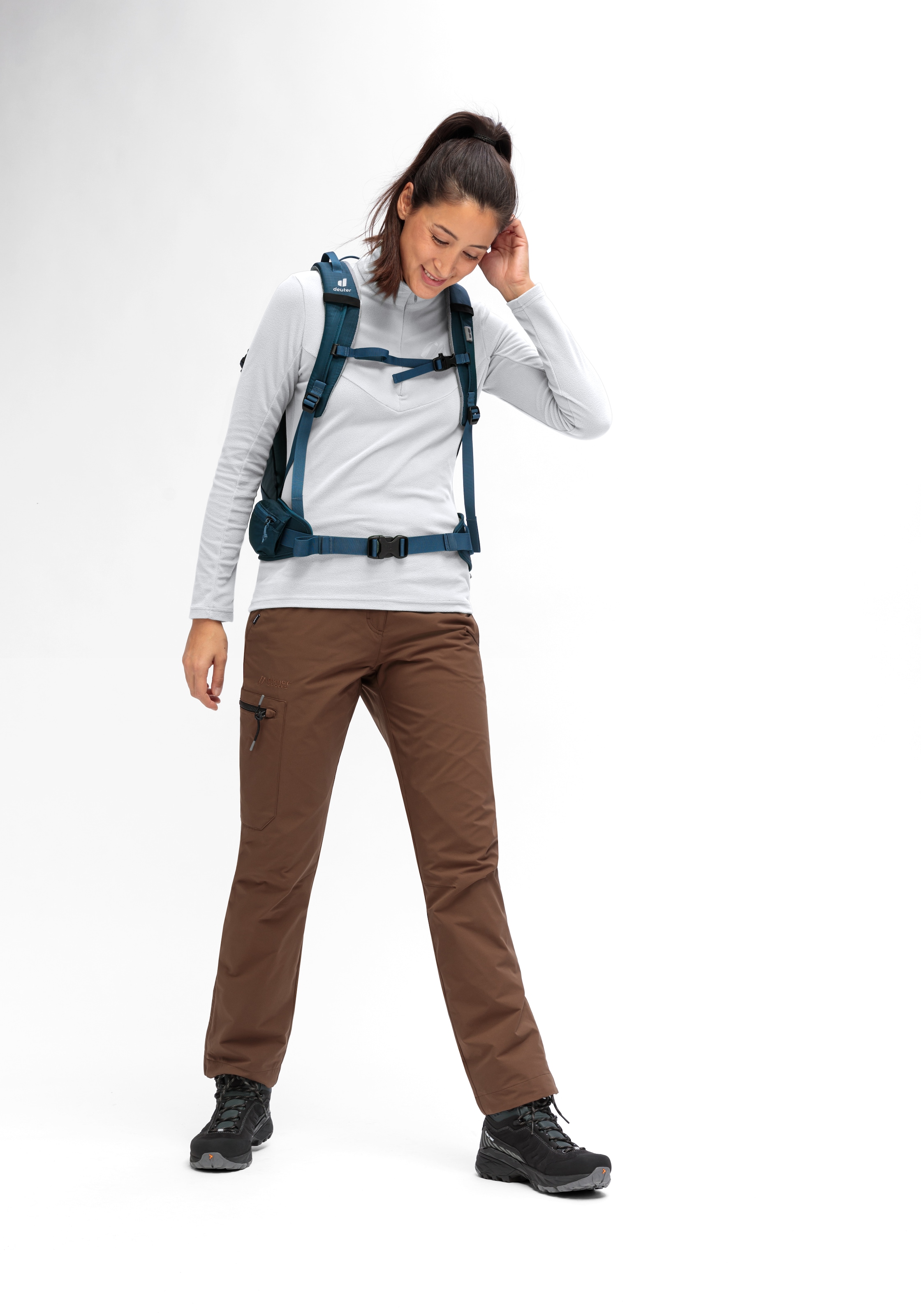 Maier Sports Fleecepullover »Denise HZ W« Damen Midlayer, pflegeleichtes Half-Zip Fleece