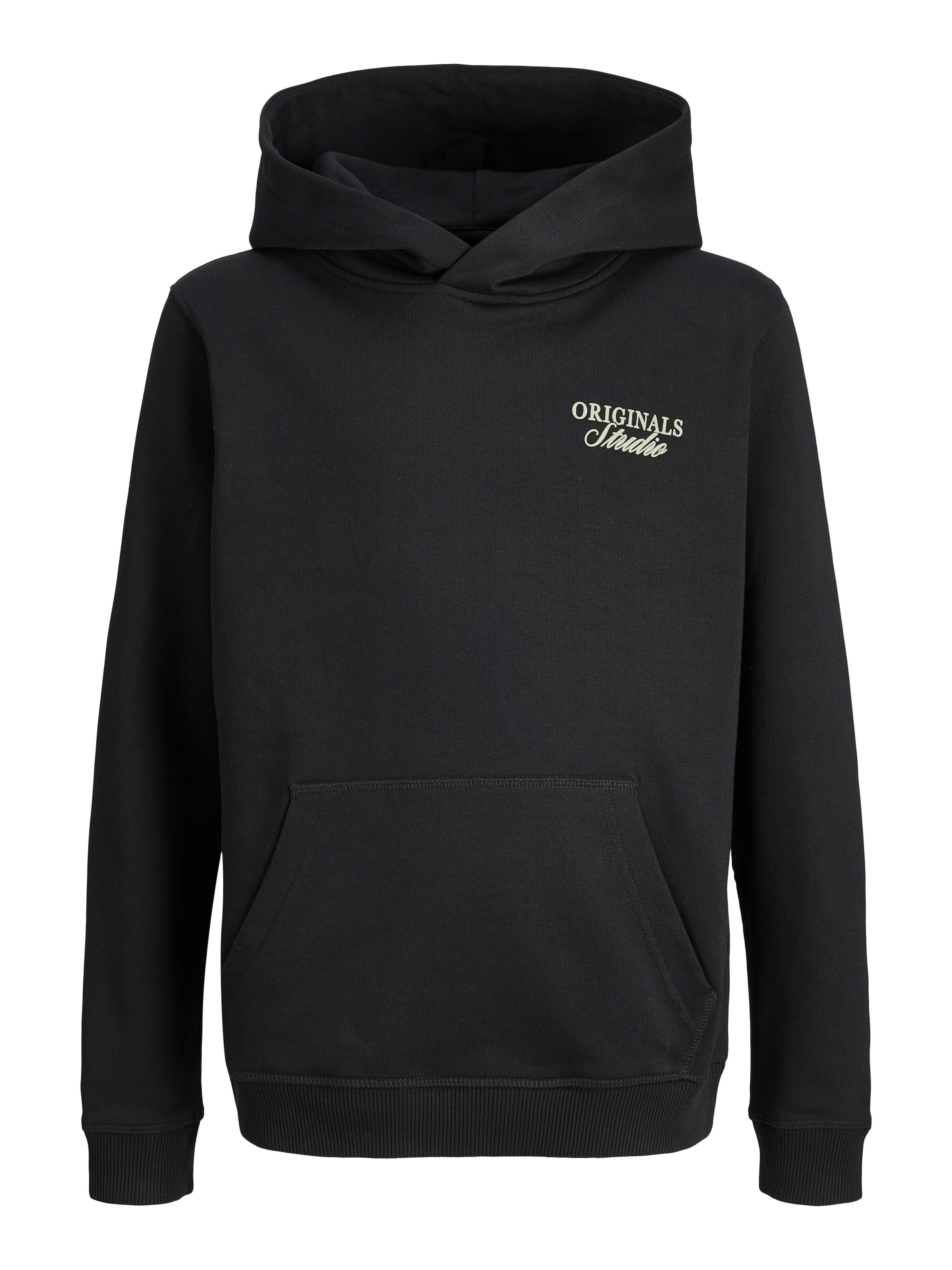 Jack & Jones Junior Kapuzensweatshirt »JORNORREBRO TYPO BACK SWEAT HOOD SN JNR«, Baumwollmischung, relaxed fit, Langarm
