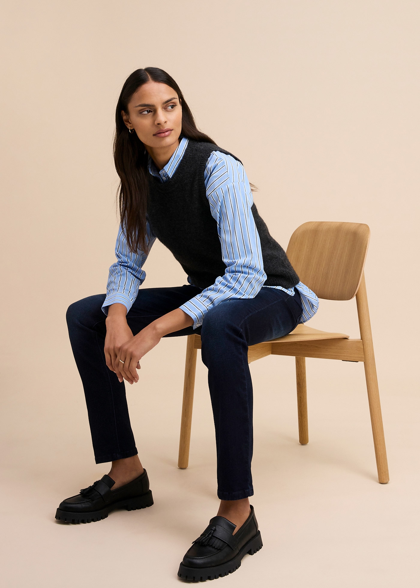 bonprix Jeans push-up Five-Pocket Style, leichte used Optik, hoher elastischer Anteil