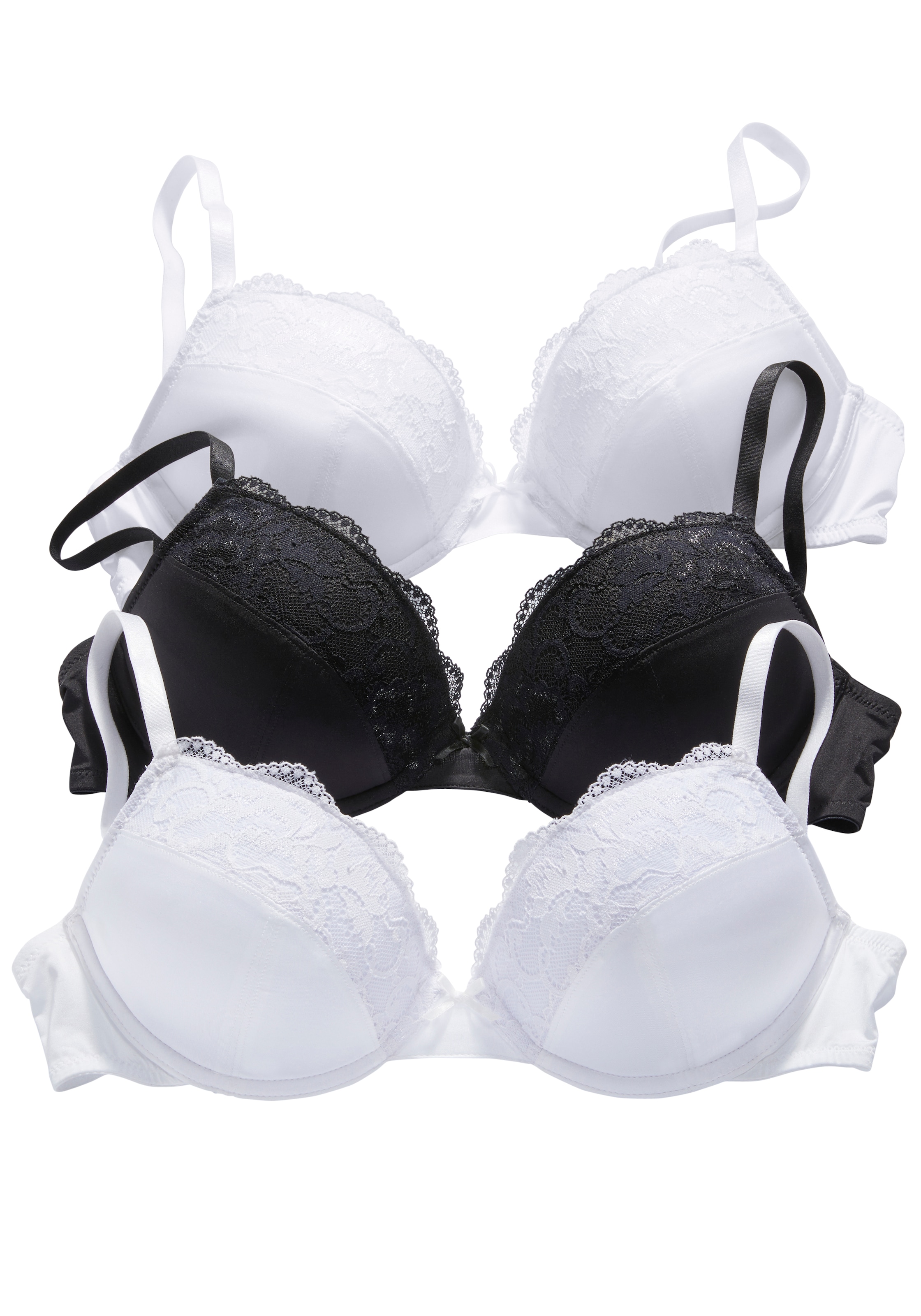 petite fleur Soutien-gorge push-up Packung, 3 mit Bügel & herausnehmbaren Kissen