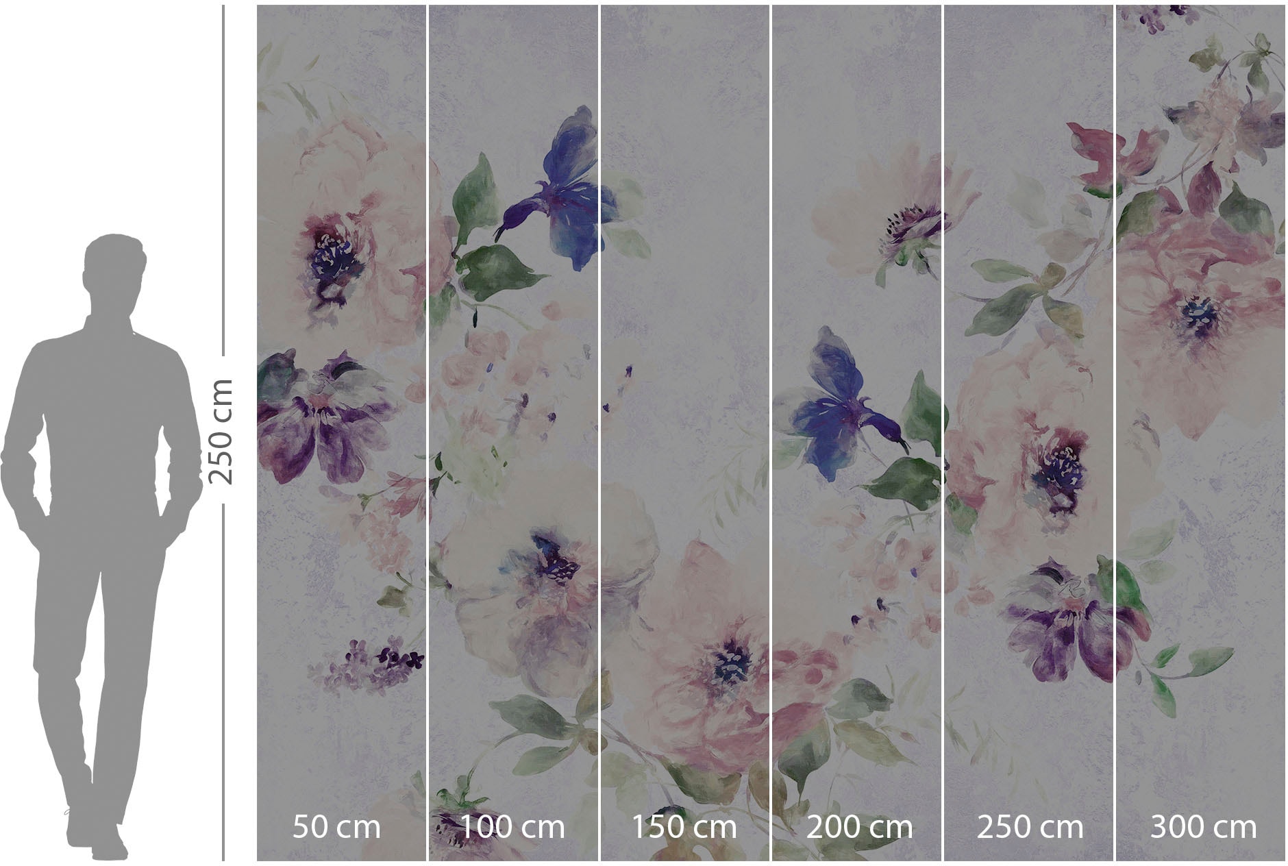 Komar Papier peint intissé »Digitaldruck Vlies -  Poema - Grösse 300 x 250 cm« imprimé Wohnzimmer, Schlafzimmer