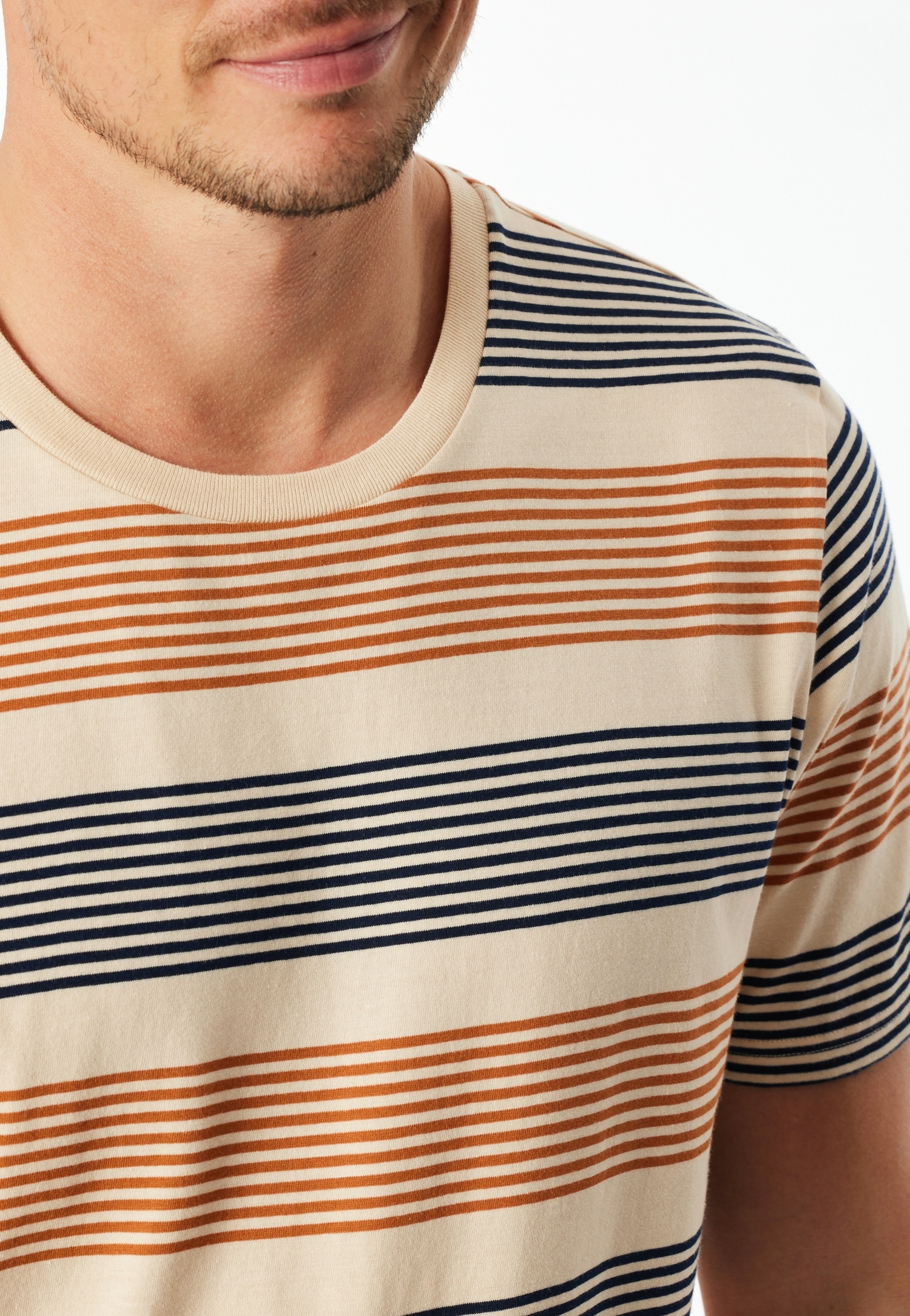 Schiesser Shorty »Casual Nightwear« 2 mit Rundhalsausschnitt und kurzen Ärmeln, in Single-Jersey Qualität