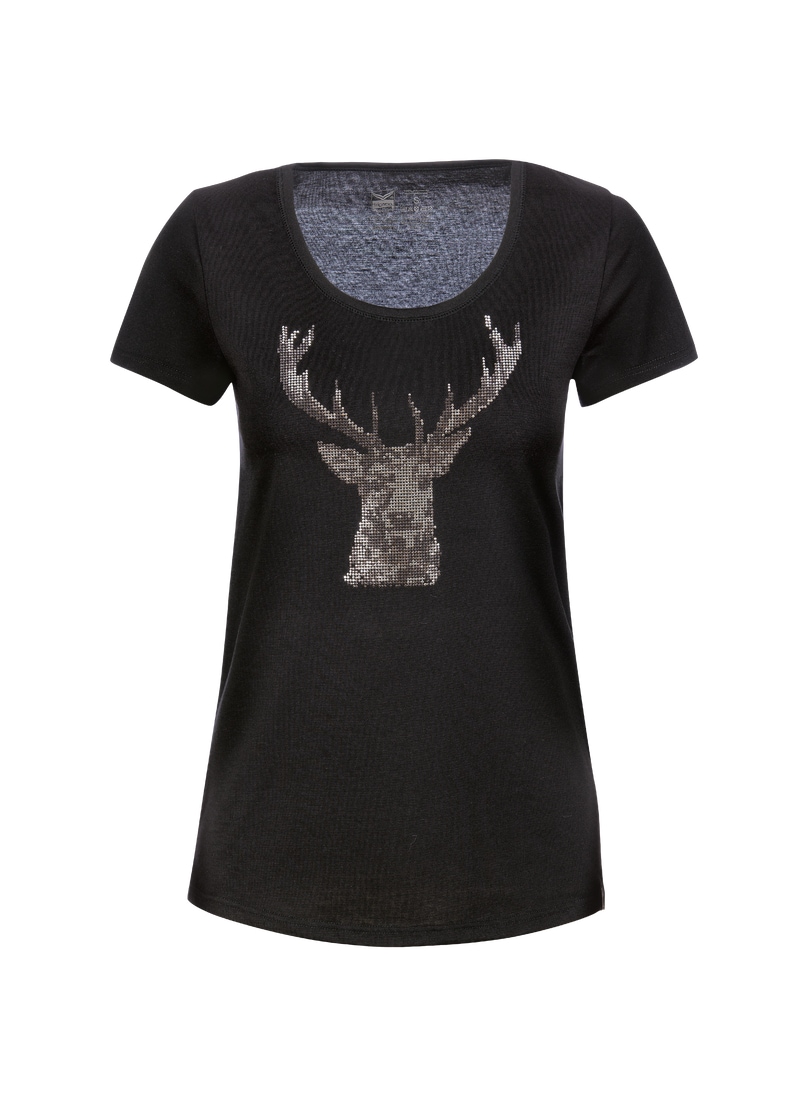 Trigema T-Shirt »TRIGEMA T-Shirt Glitzer-Hirsch« 1 Stk.