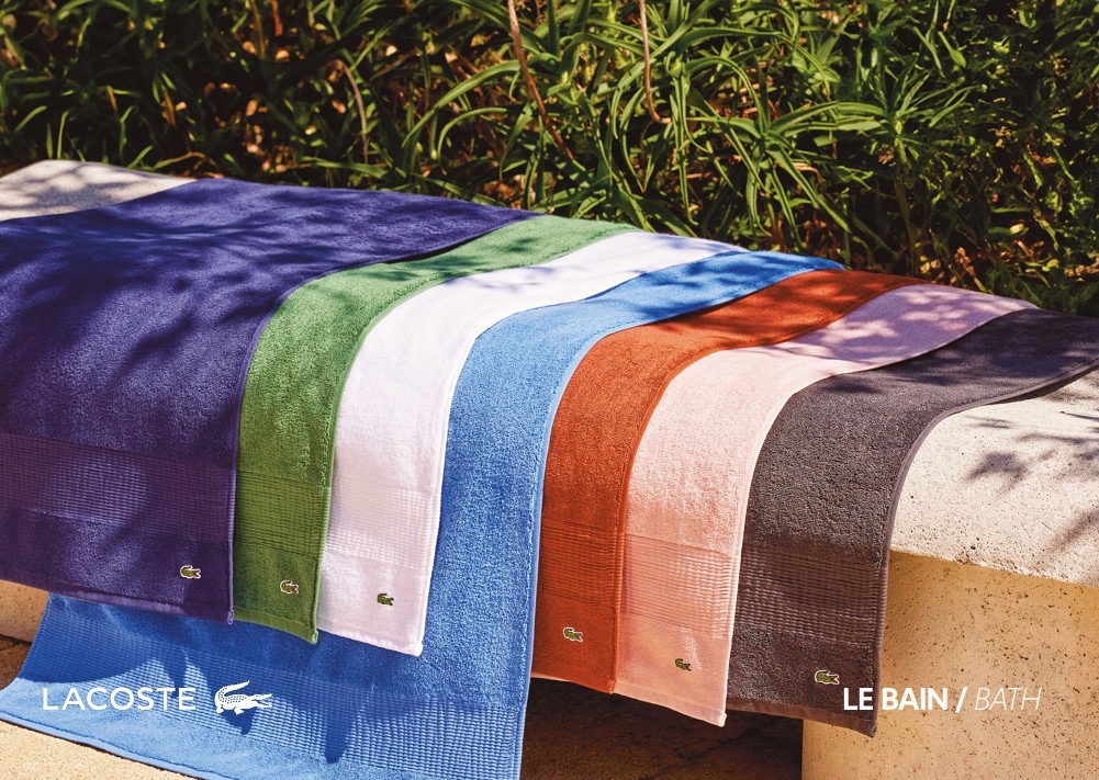 Lacoste Badematte »LLECROCO« Höhe 3 mm schnell trocknend mit Label-Applikationen