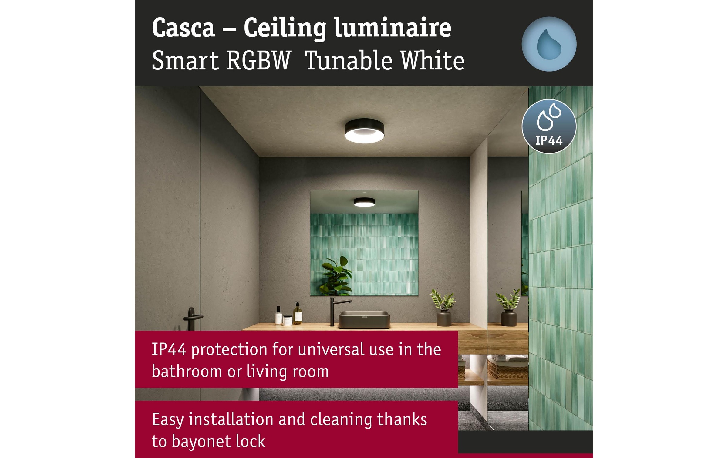 Paulmann Deckenleuchte »Casca« LED-Modul 1 Stk. Tageslichtweiss dimmbar