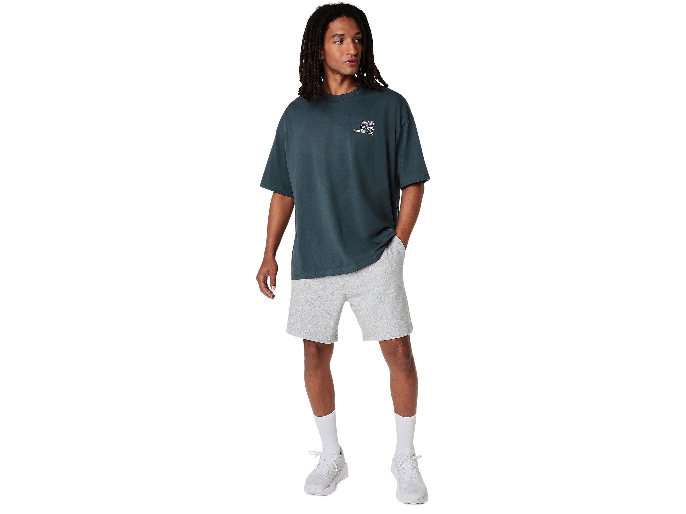 Asics T-shirt de course »RUNNER MESSAGE GRAPHIC RELAXED TEE« style sportif, pour diverses activités de fitness et loisirs