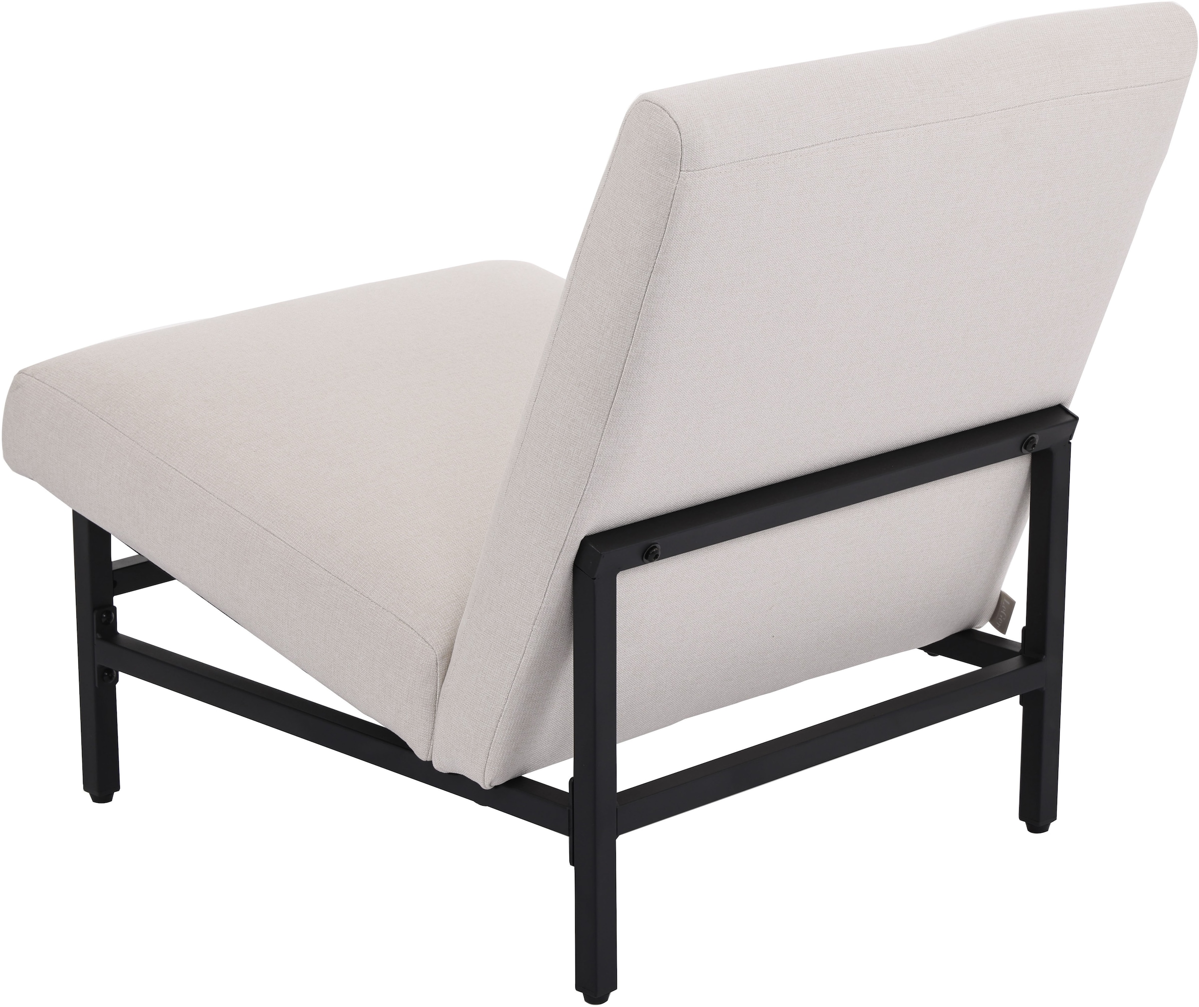 LeGer Home by Lena Gercke Fauteuil »SORAAYA Lounge-Sessel, Lese-Sessel, TV-Sessel« schwarzes Metall-Gestell, feiner Web-Stoff