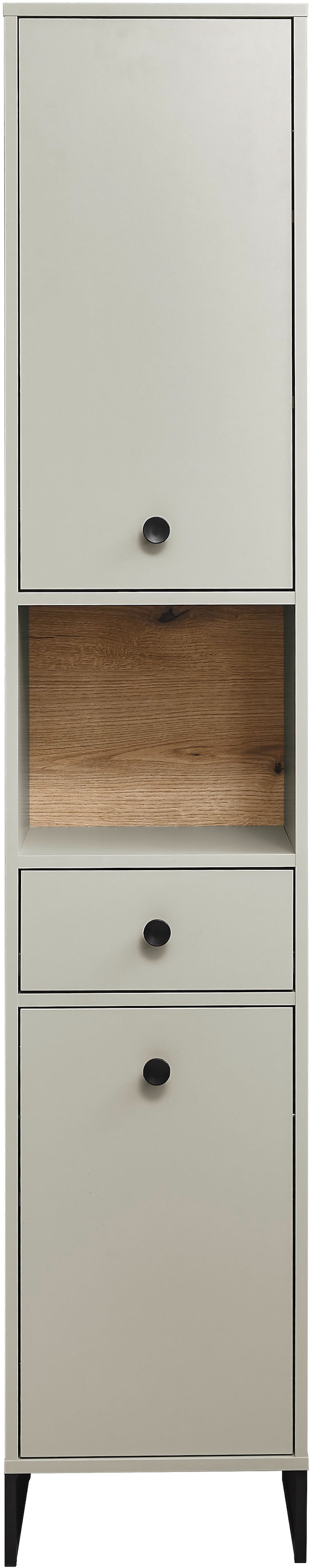 BASIC by Balculina Hochschrank »Linea« 1 Stk. tlg. Breite 60cm, U-Profil Füsse, Unterflurauszug