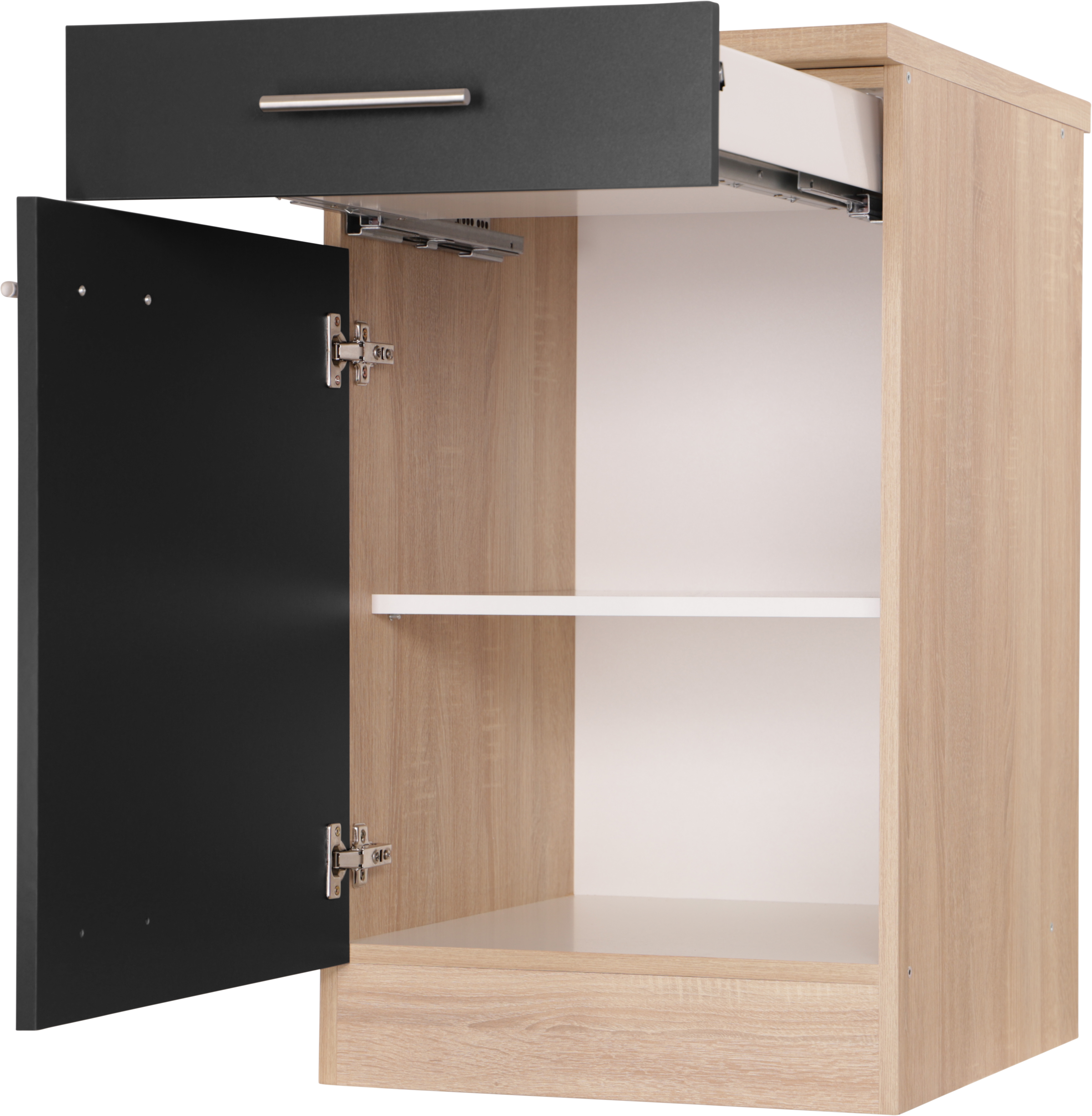 RESPEKTA Armoire basse »Merle« Breite 50 cm, Soft-Close, Griffe aus Metall, 85 cm Arbeitshöhe