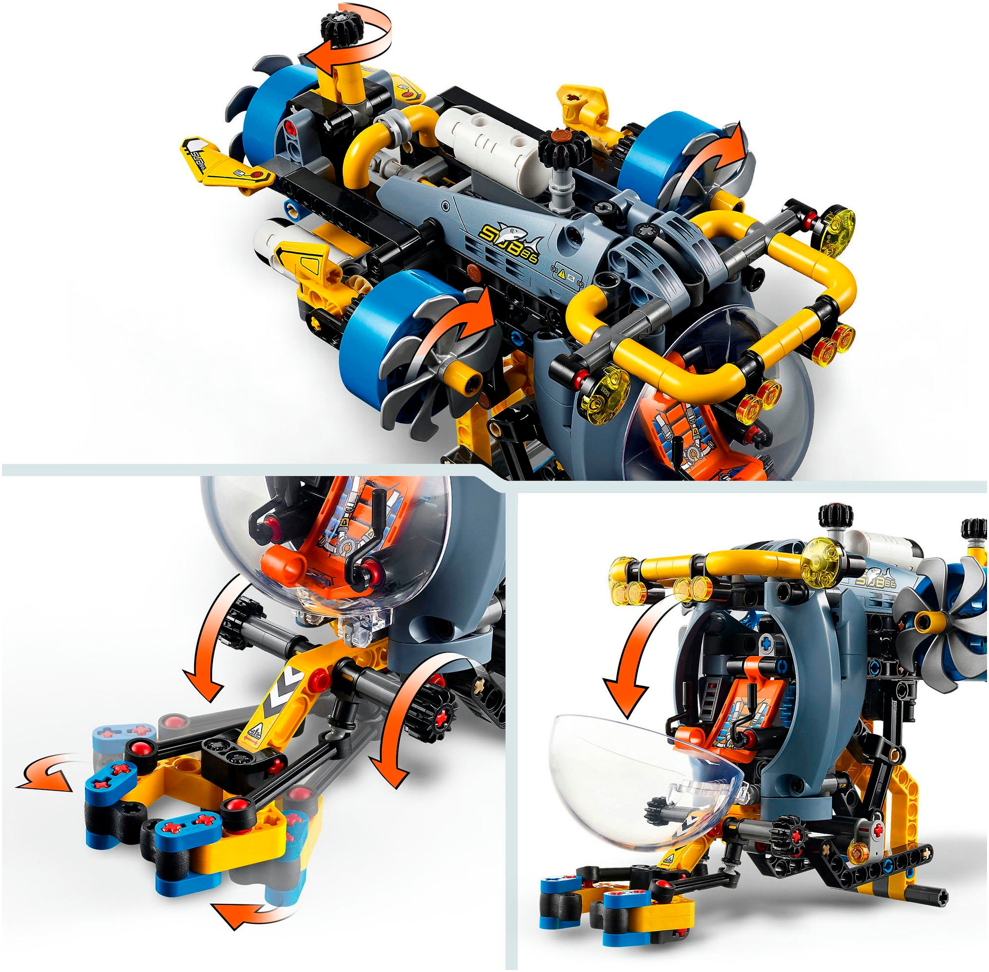 LEGO® Konstruktionsspielsteine »Tiefseeforscher U-Boot (42201), LEGO Technic« Made in Europe