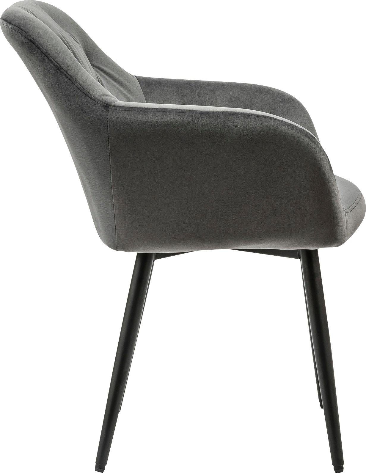 SalesFever Esszimmerstuhl »Coventry Komfortabler Polstertuhl im eleganten Stil« () Stilvoll mit eleganter Knopfheftung