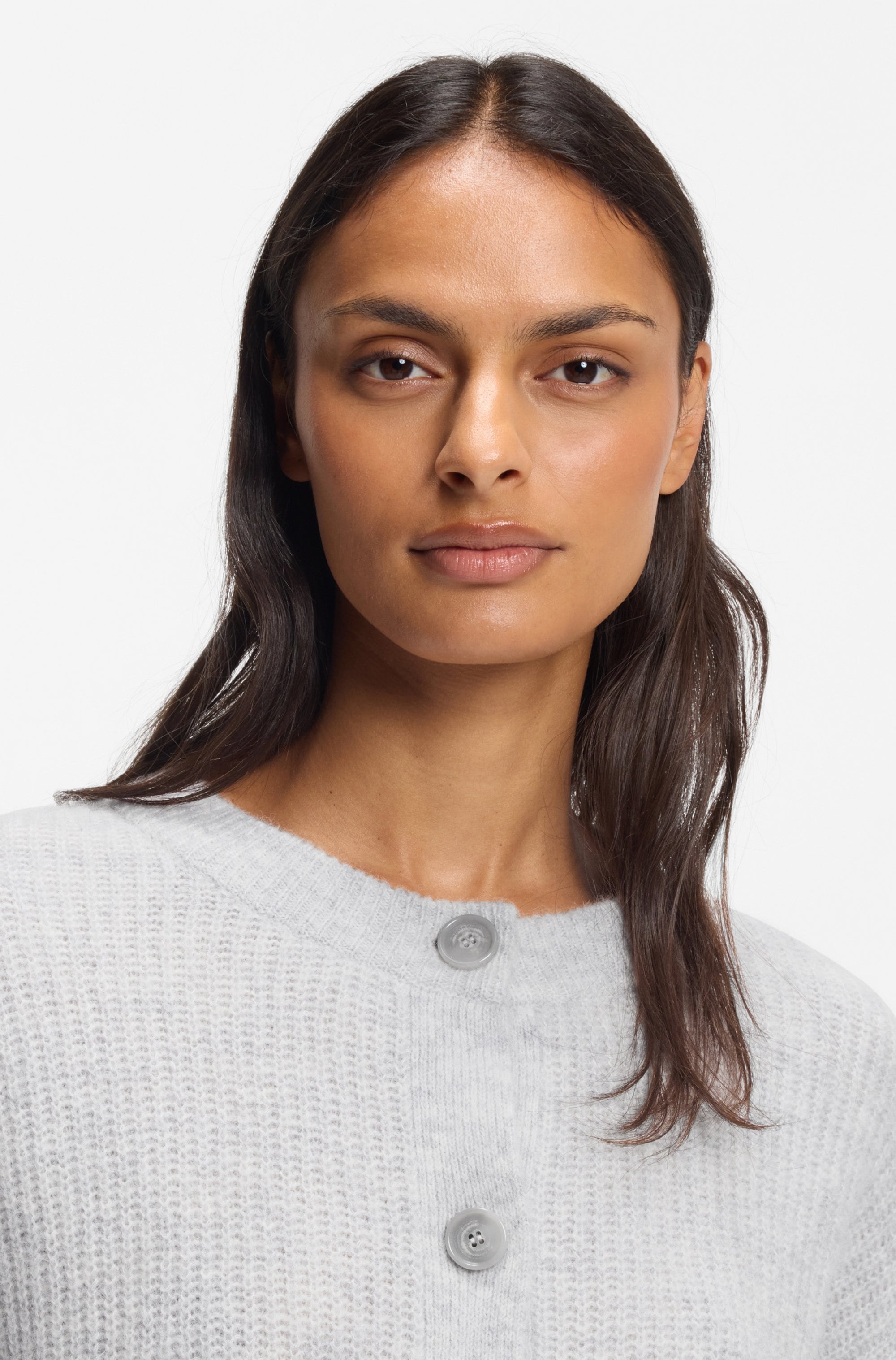 BOSS ORANGE Cardigan »Fernard Premium Damenmode« im Wollmix, Rundhals