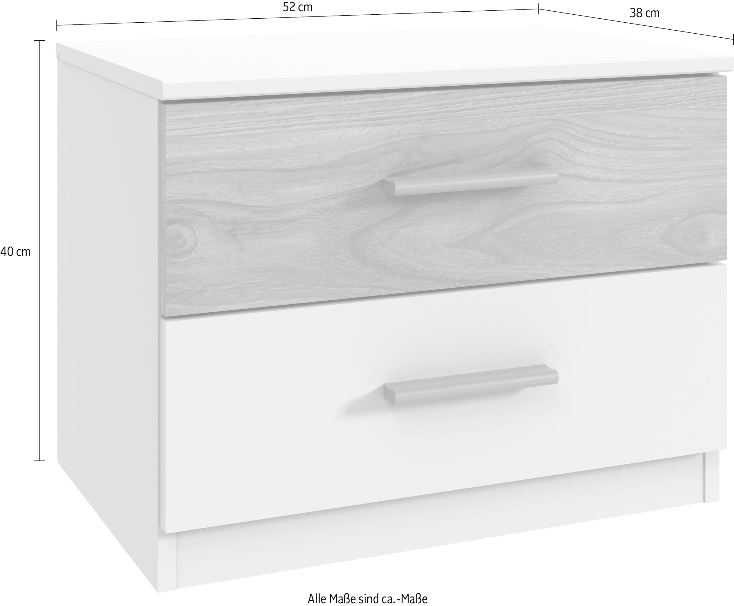 Wimex Nachtkommode »Budapest« wahlweise einzeln oder im 2er Set, mit jeweils 2 Schubladen