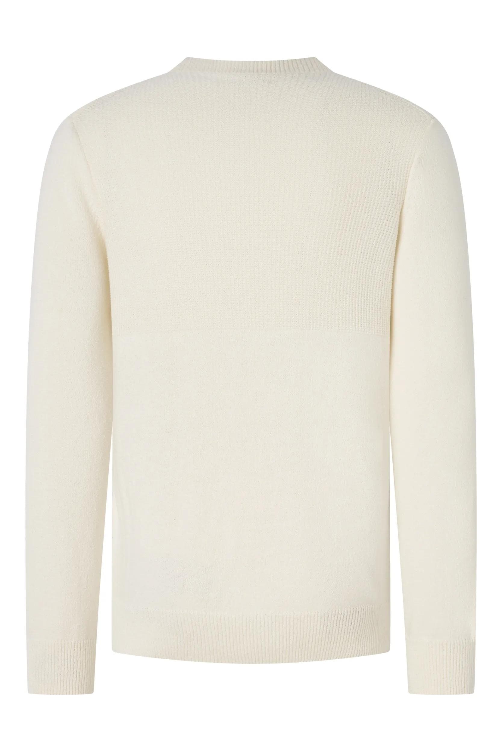 Joop Jeans Pull à col rond »Owin« im Materialmix