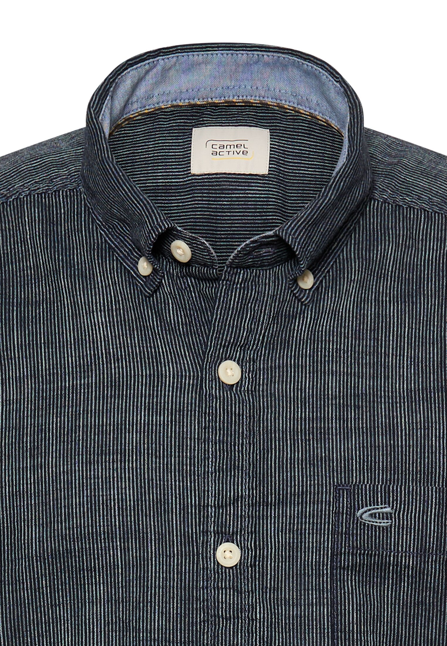 camel active Chemise à manches courtes mit Button-Down-Kragen