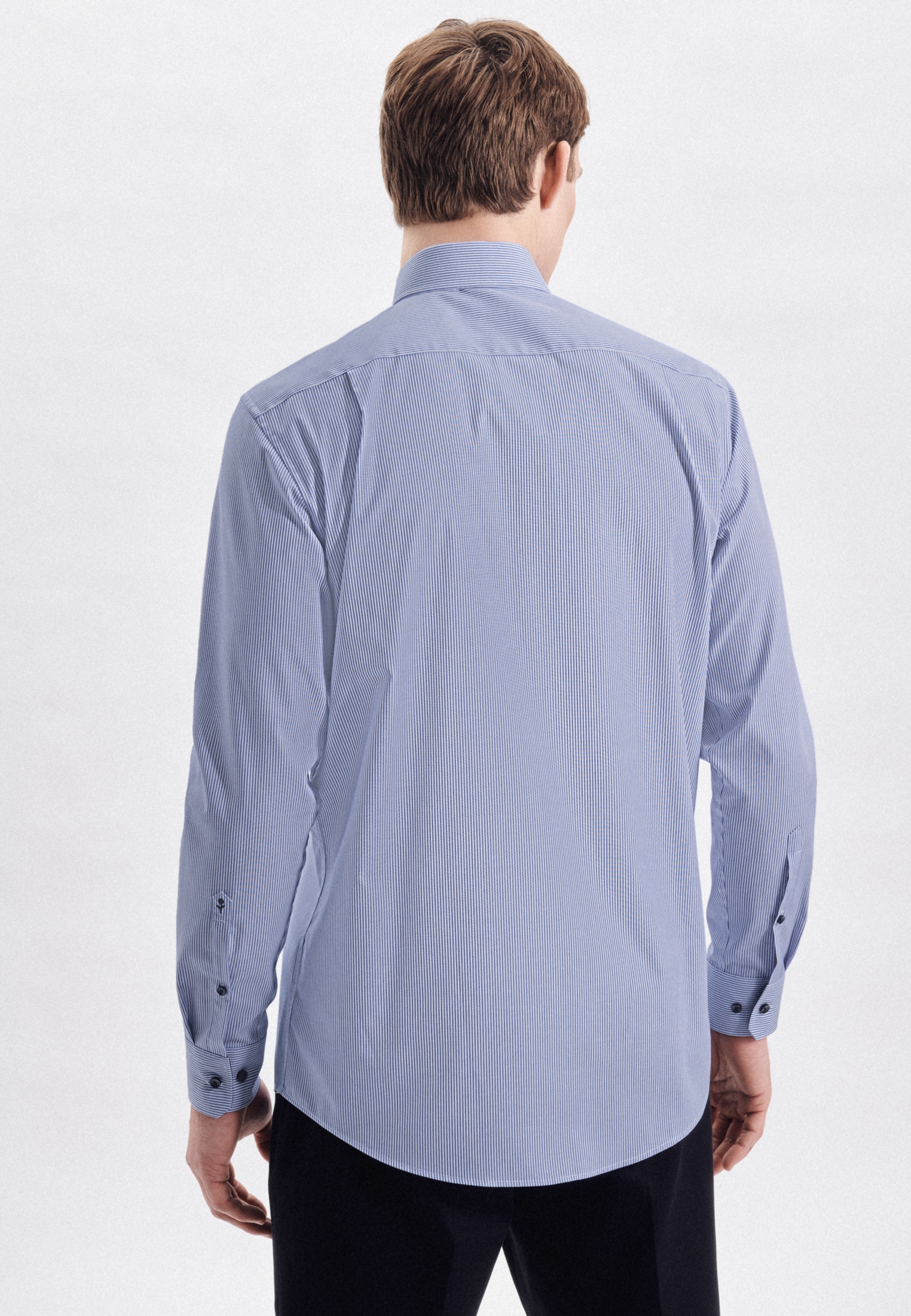 seidensticker Chemise d'affaires »Schwarze Rose« col Kent régulier 1/1 rayé