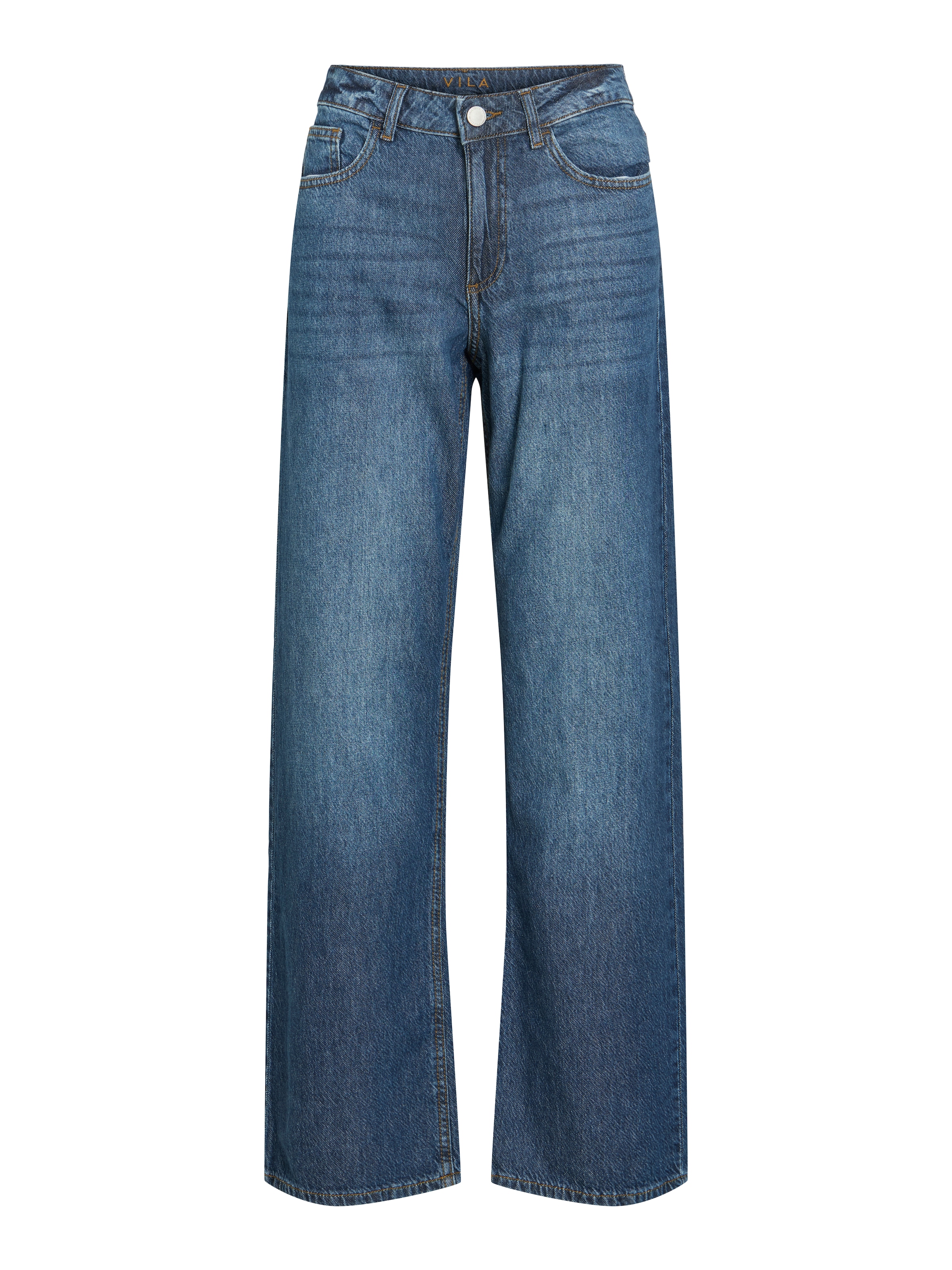 Vila Jeans large »VIPALMA RW WIDE JEANS DBD PAL20-NOOS« coton, taille régulière, coupe large