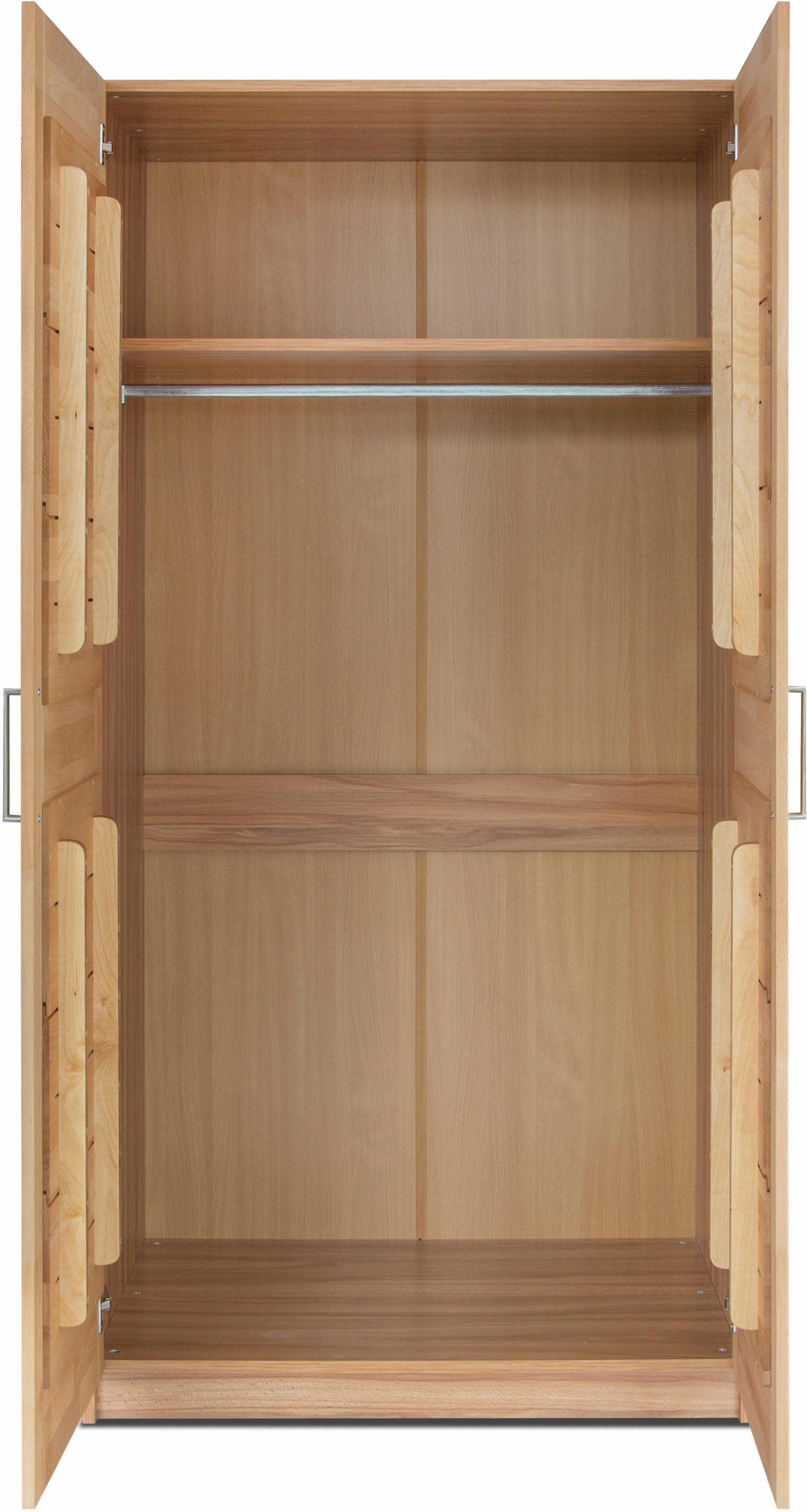 Home affaire Drehtürenschrank »Triest« teilmassiv, FSC®-zertifizierte Buche