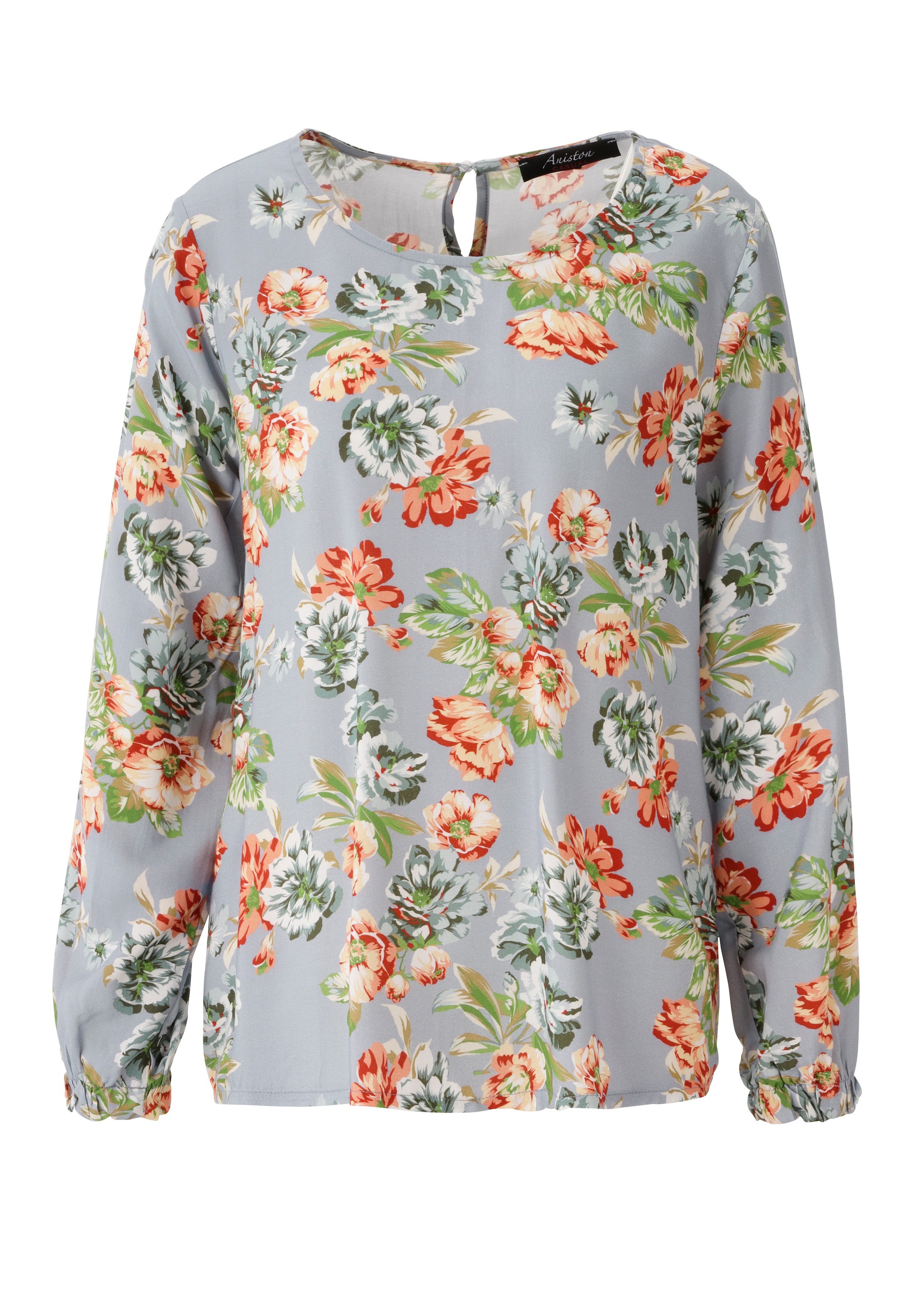 Aniston CASUAL Blouse à enfiler mit farbenfrohen Blumendruck - jedes Teil ein Unikat - NEUE KOLLEKTION
