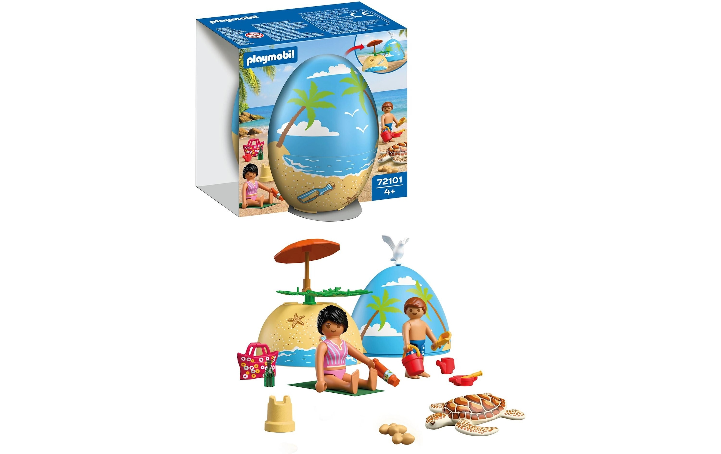 Playmobil® Konstruktions-Spielset »Spiel-Ei: Strandurlaub (72101), My Life«