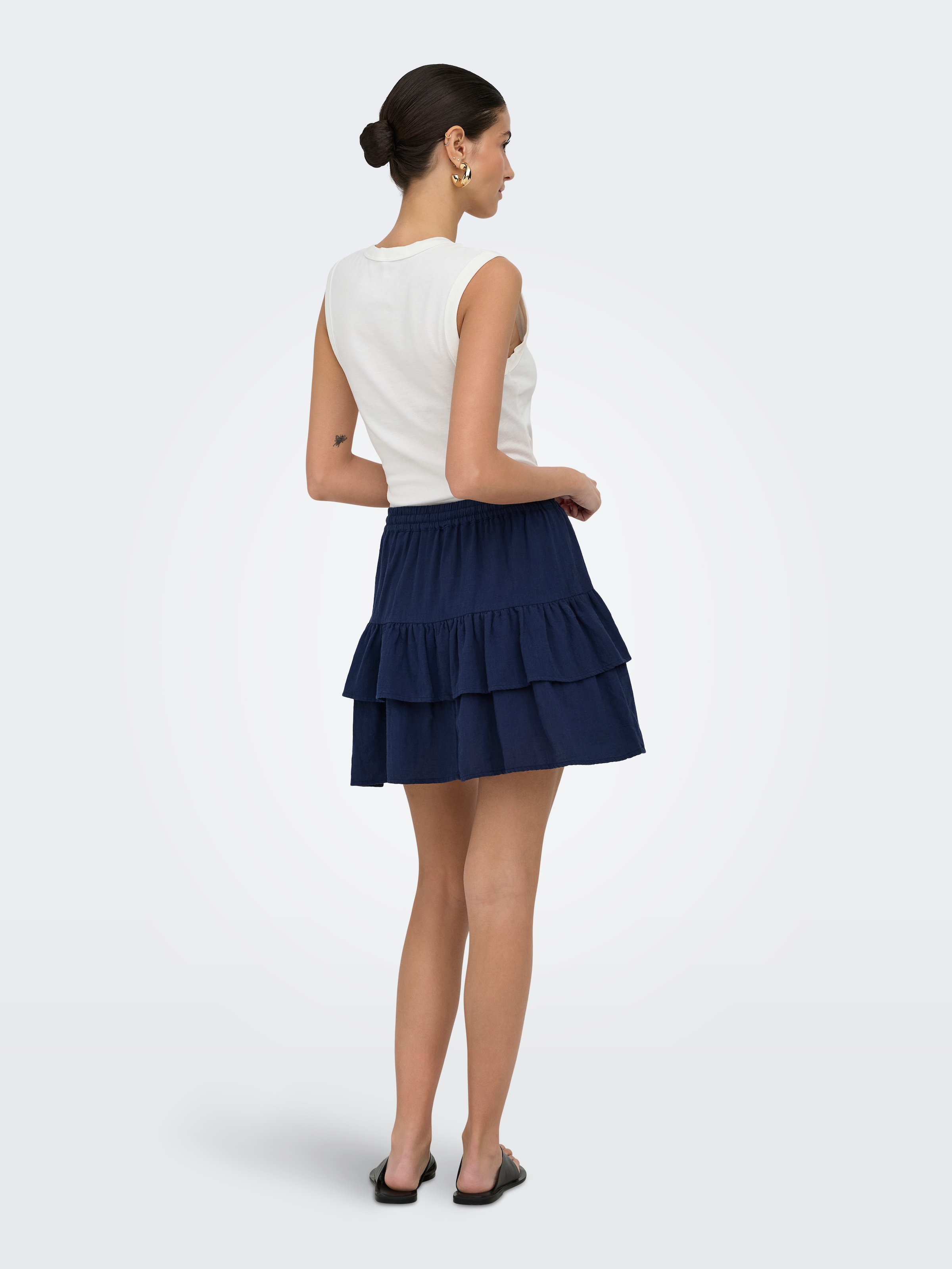 ONLY Minirock »ONLSWAR STRING SHORT SKIRT WVN« Baumwolle