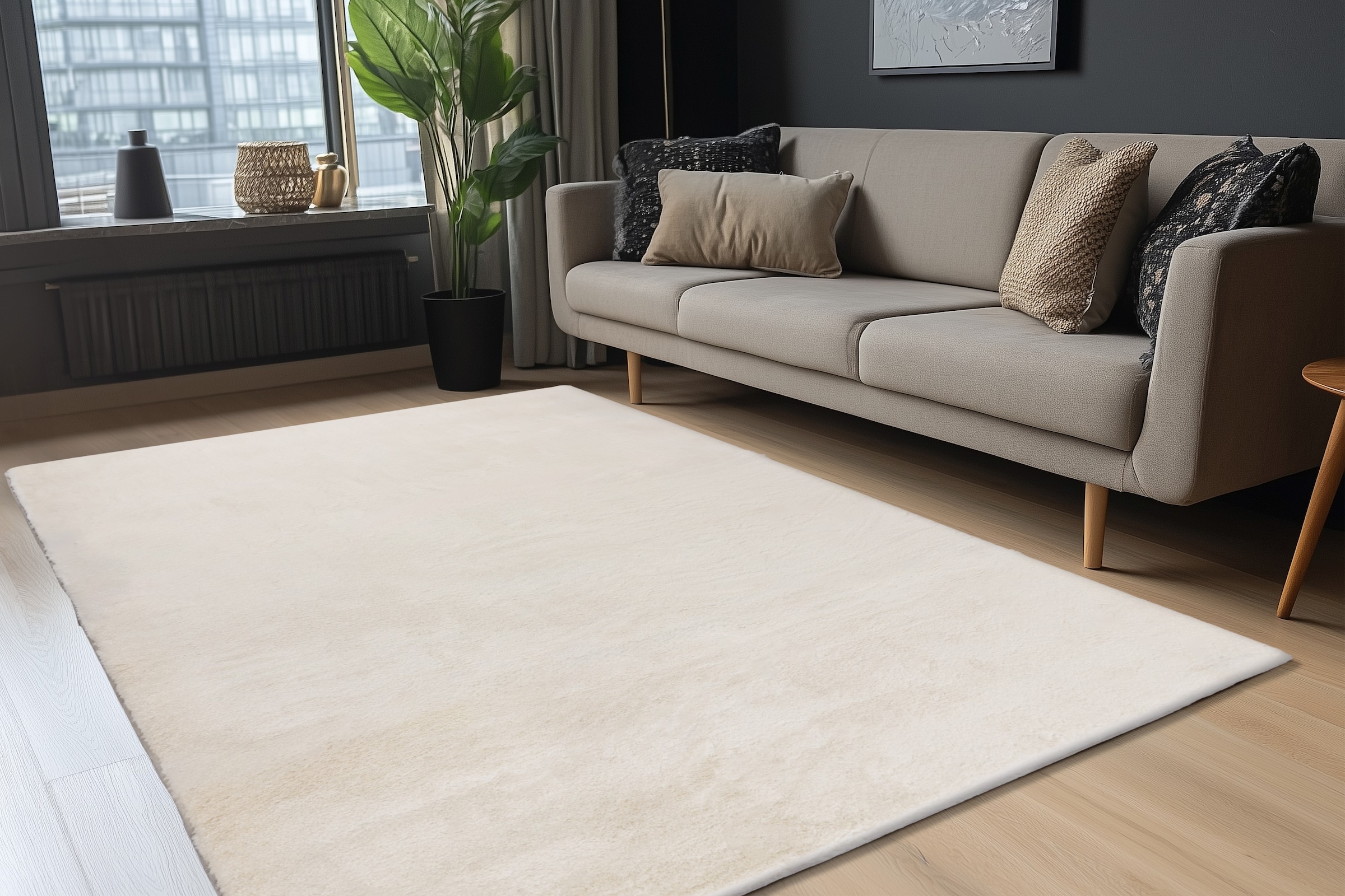 Kayoom Hochflor-Teppich »Emotion 525« rechteckig 27 mm Höhe Fell Haptik, weich kuschelig, alle Räume