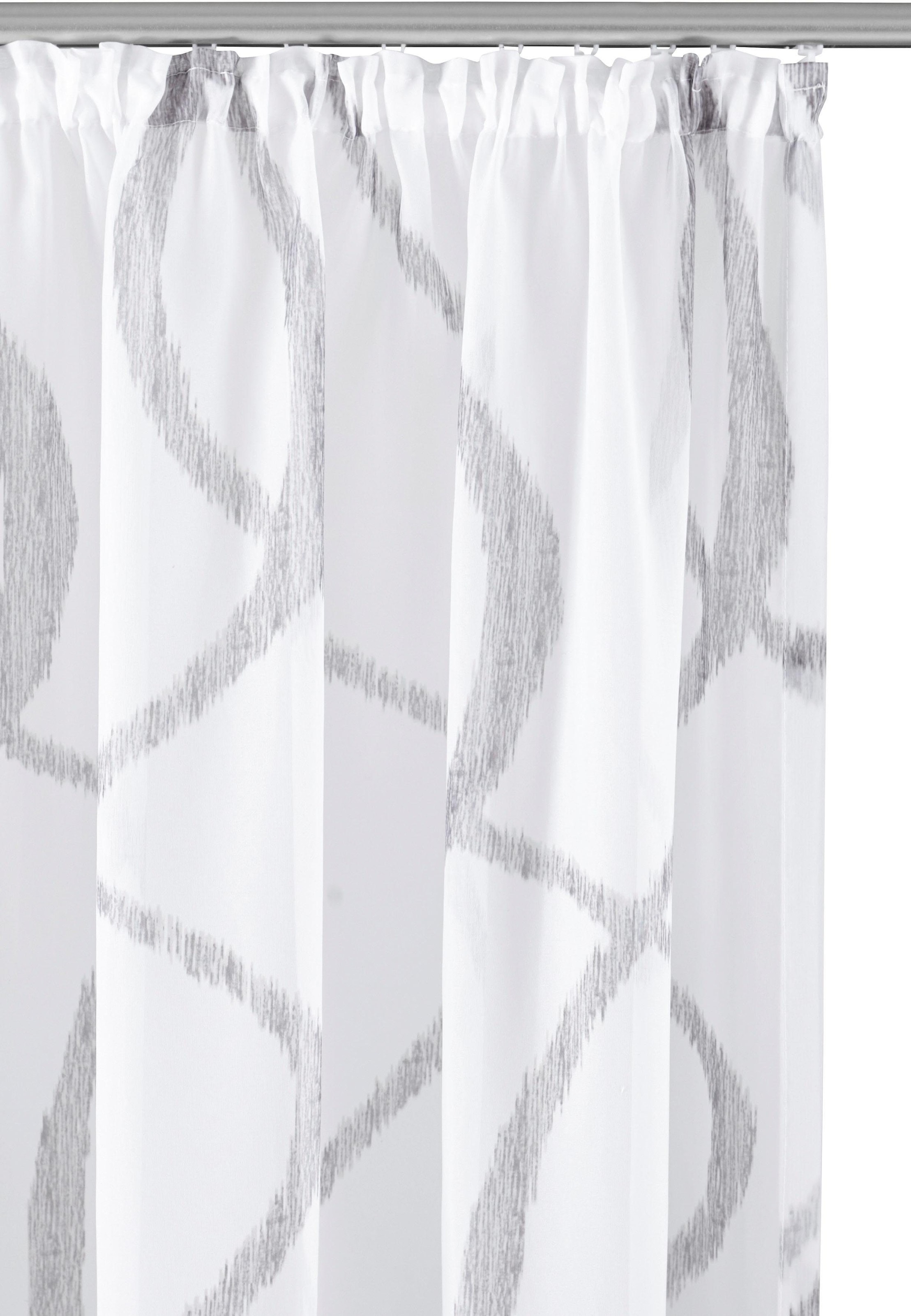 my home Rideau »Bene« Bande volante 1 cuis tlg. Transparent, gemustert, glatt, verschiedene Grössen