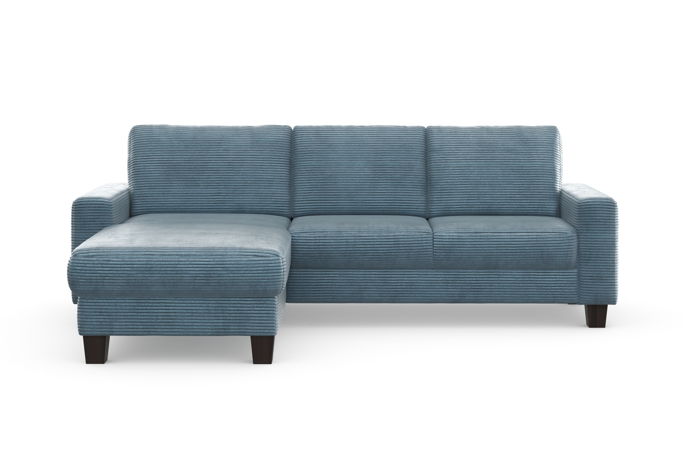 Home affaire Ecksofa »Summer L-Form« mit Recamiere, mit oder ohne Bettfunktion und Bettkasten, Cord-Bezug,