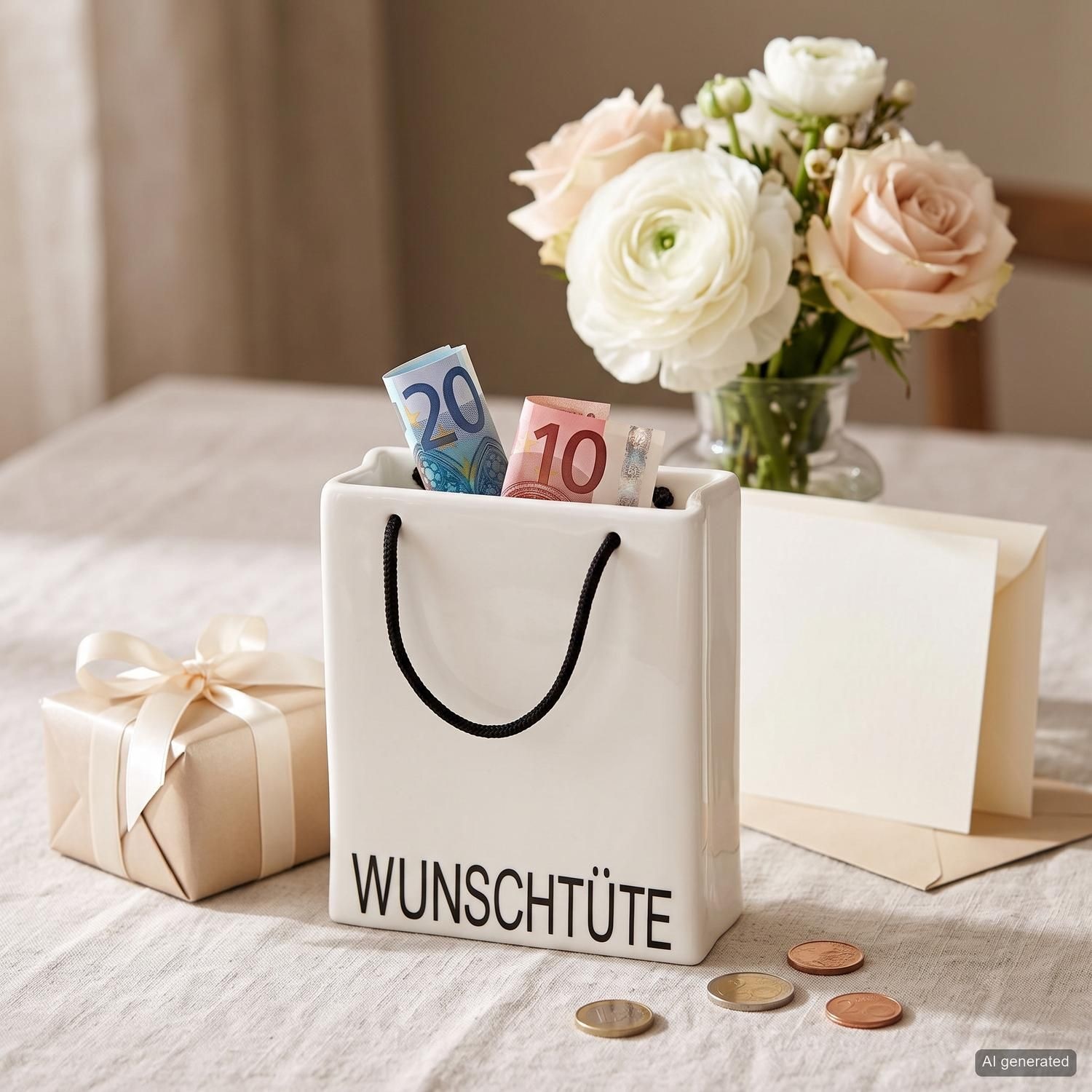 GILDE Aufbewahrungsbox »Spardose  Wunschtüte« Mit Schriftzug, abschliessbar, Moneybox