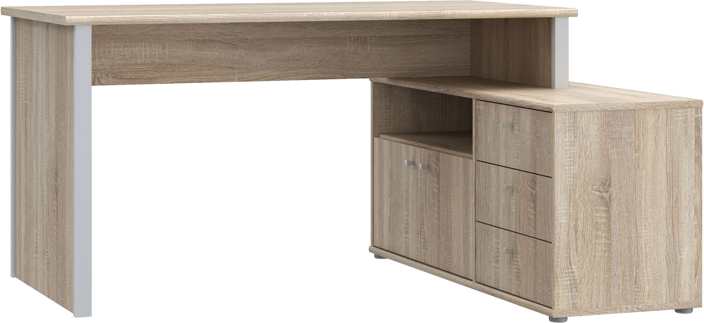 FORTE Bureau d'angle »Tempra« beaucoup de rangement, largeur 151 cm