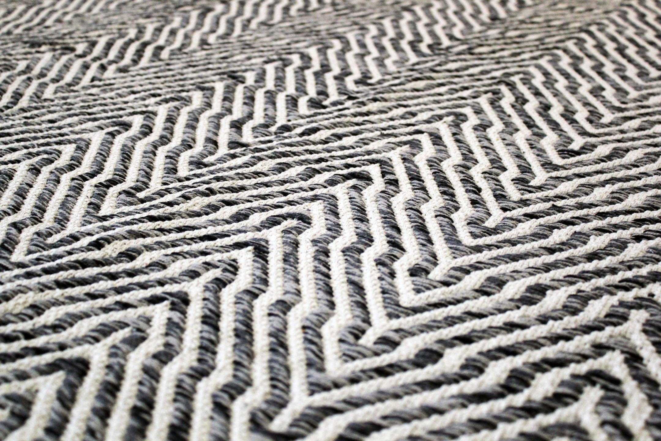 calo-deluxe Tapis »Luba 433« Rectangulaire 7 mm Höhe coton pur, tissé à la main, salon, chambre d'enfant