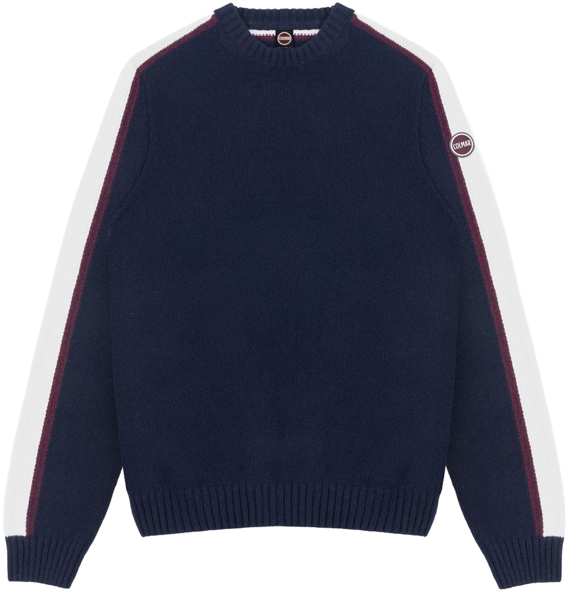 Colmar Pull en tricot weiche Wollmischung, Regular Fit, Kontraststreifen