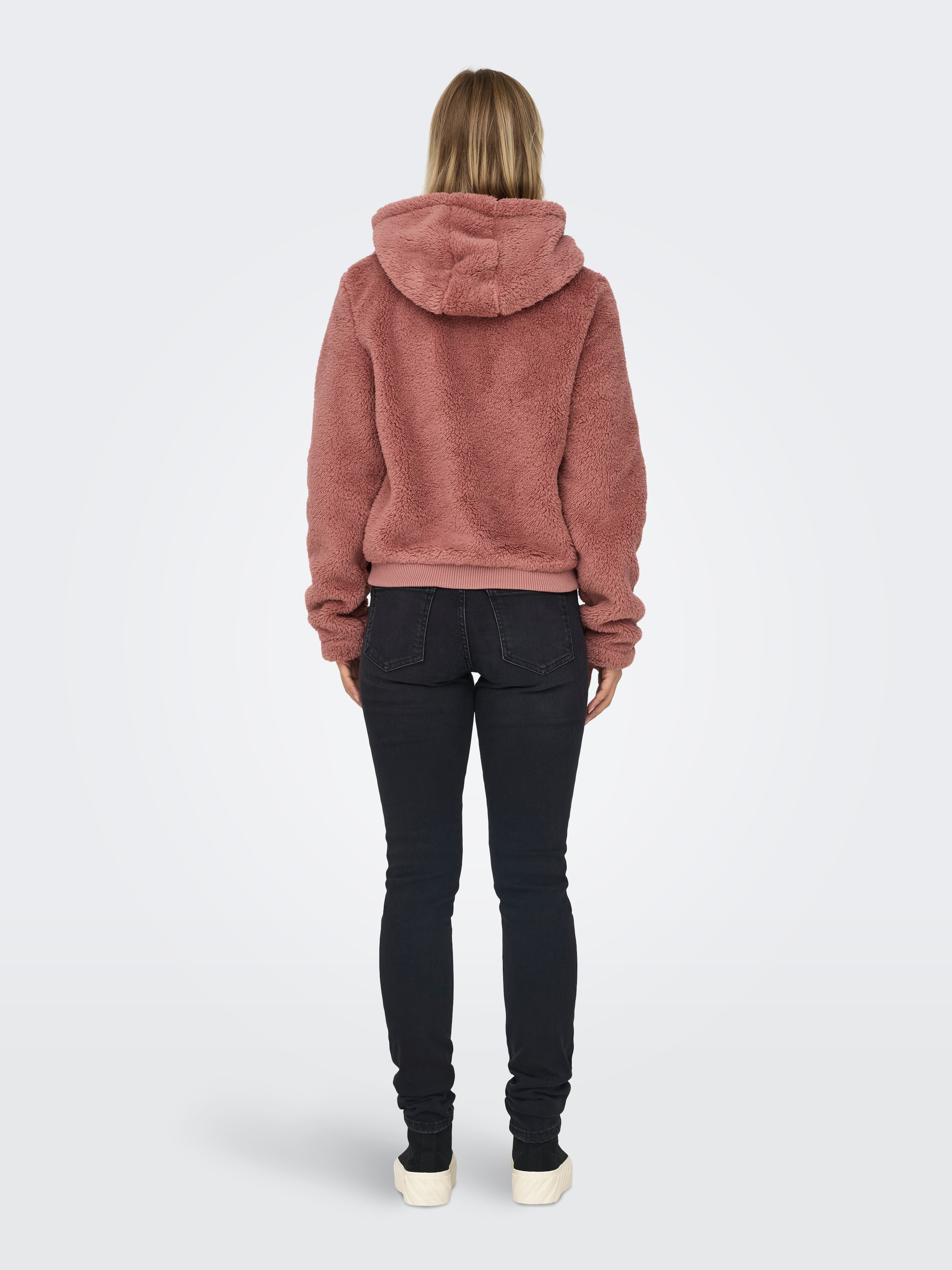 ONLY Kapuzenplüschjacke »ONLNEWANNA CONTACT SHERPA JKT OTW NOOS« mit Kapuze