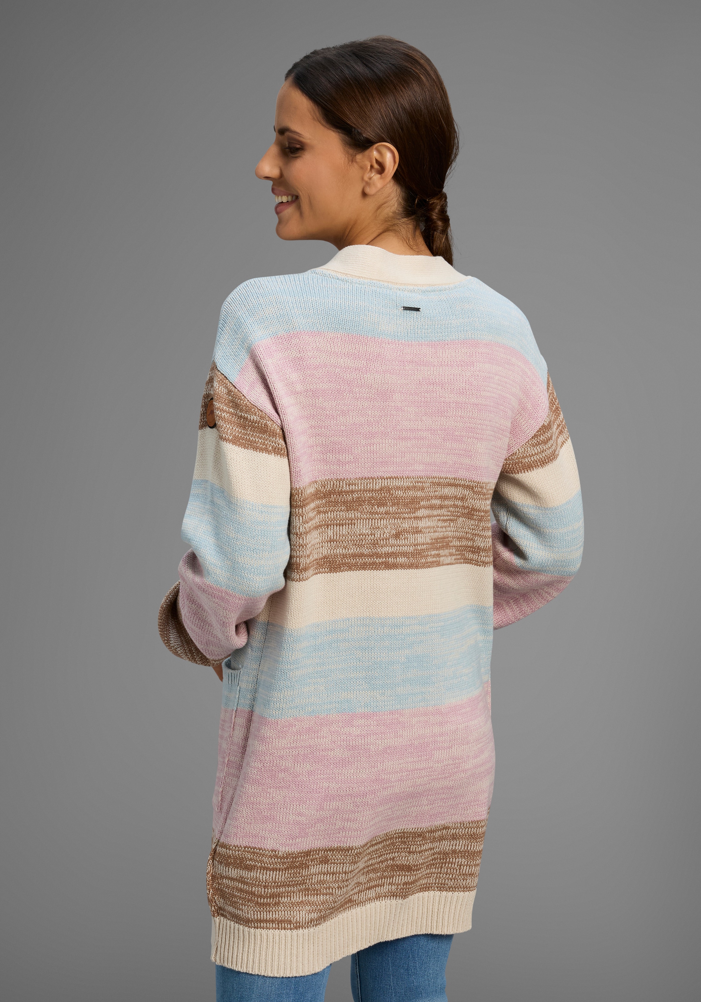 KangaROOS Veste en tricot in offener Long-Form