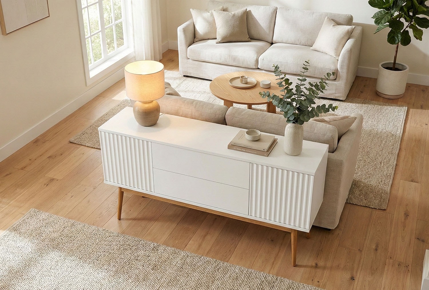 Jahnke Buffet »GRACE SB 150« Buffet bas, 2 portes & 2 tiroirs, design scandinave, largeur : 150 cm