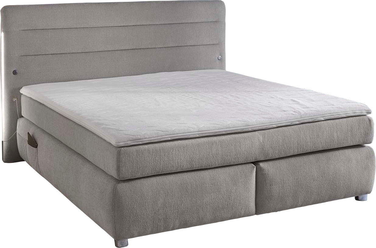 Jockenhöfer Gruppe Boxspringbett »Livia« inklusive LED-Beleuchtung, 4x USB-Ladeports, 7-Zonen-TTFK-Matratze