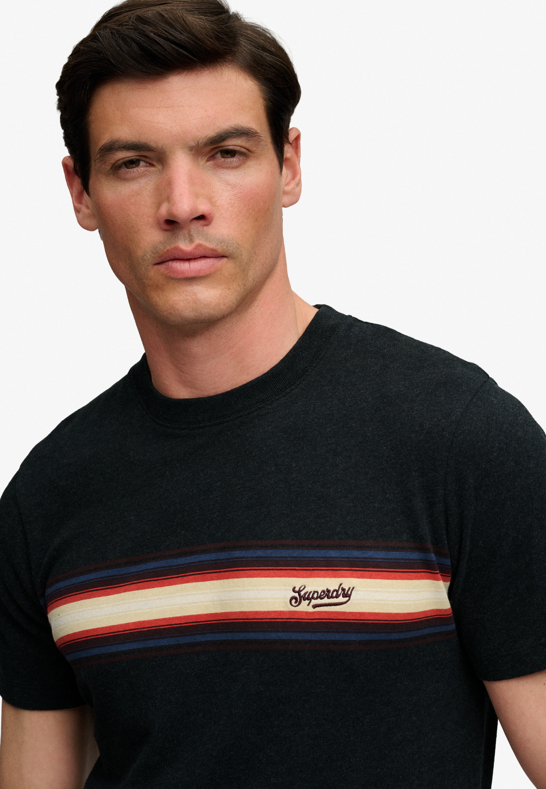 Superdry Rundhalsshirt »OUTDOOR STRIPE LOGO RLXD TEE« Baumwolle, relaxed fit
