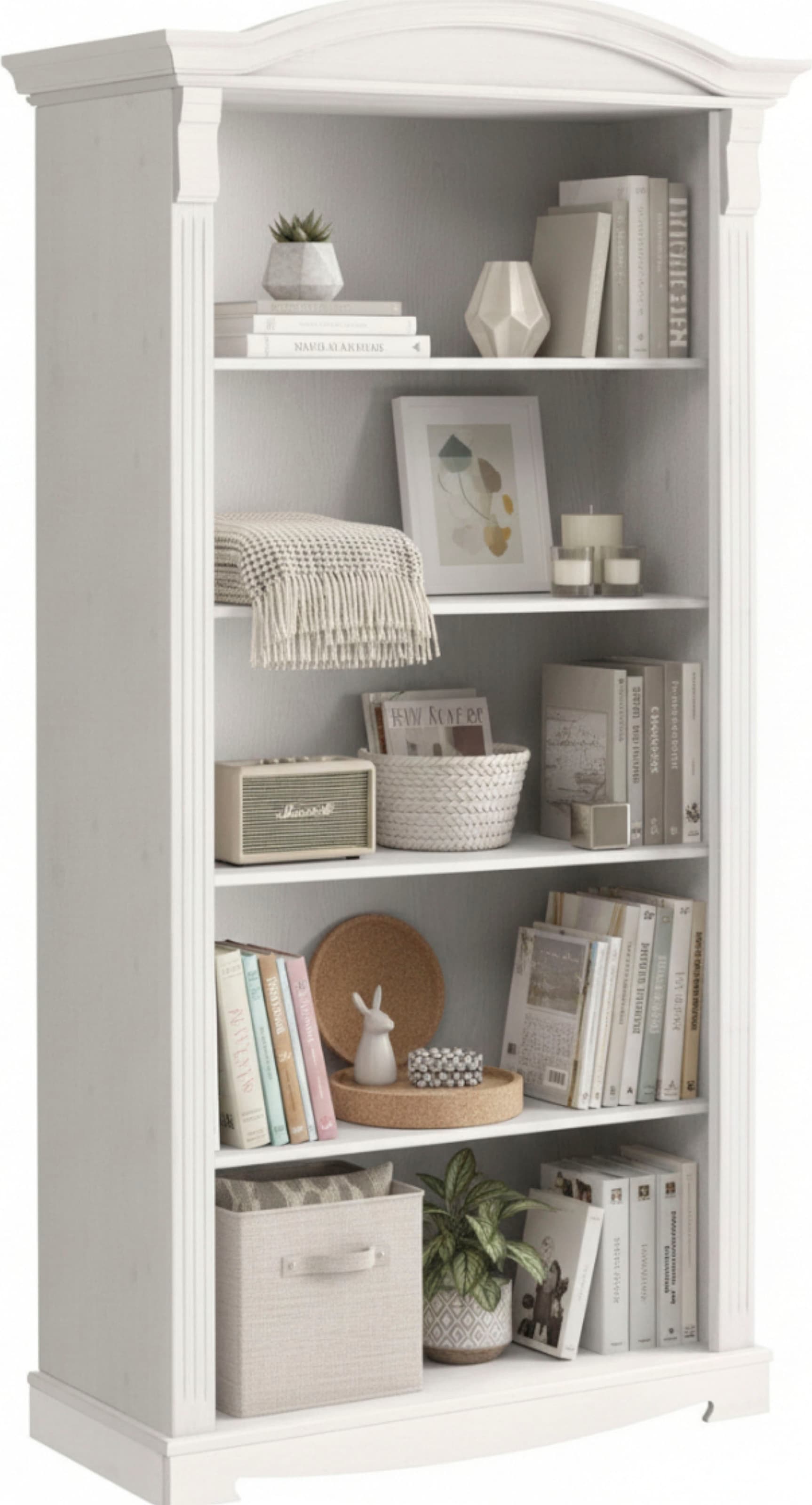 GOODproduct Étagère sur pied »Anna, Regal, Aktenregal, Bücherregal« L/P/H : 96/37/188 cm,  en pin massif, largeur 96 cm, avec beaux détails et rainures