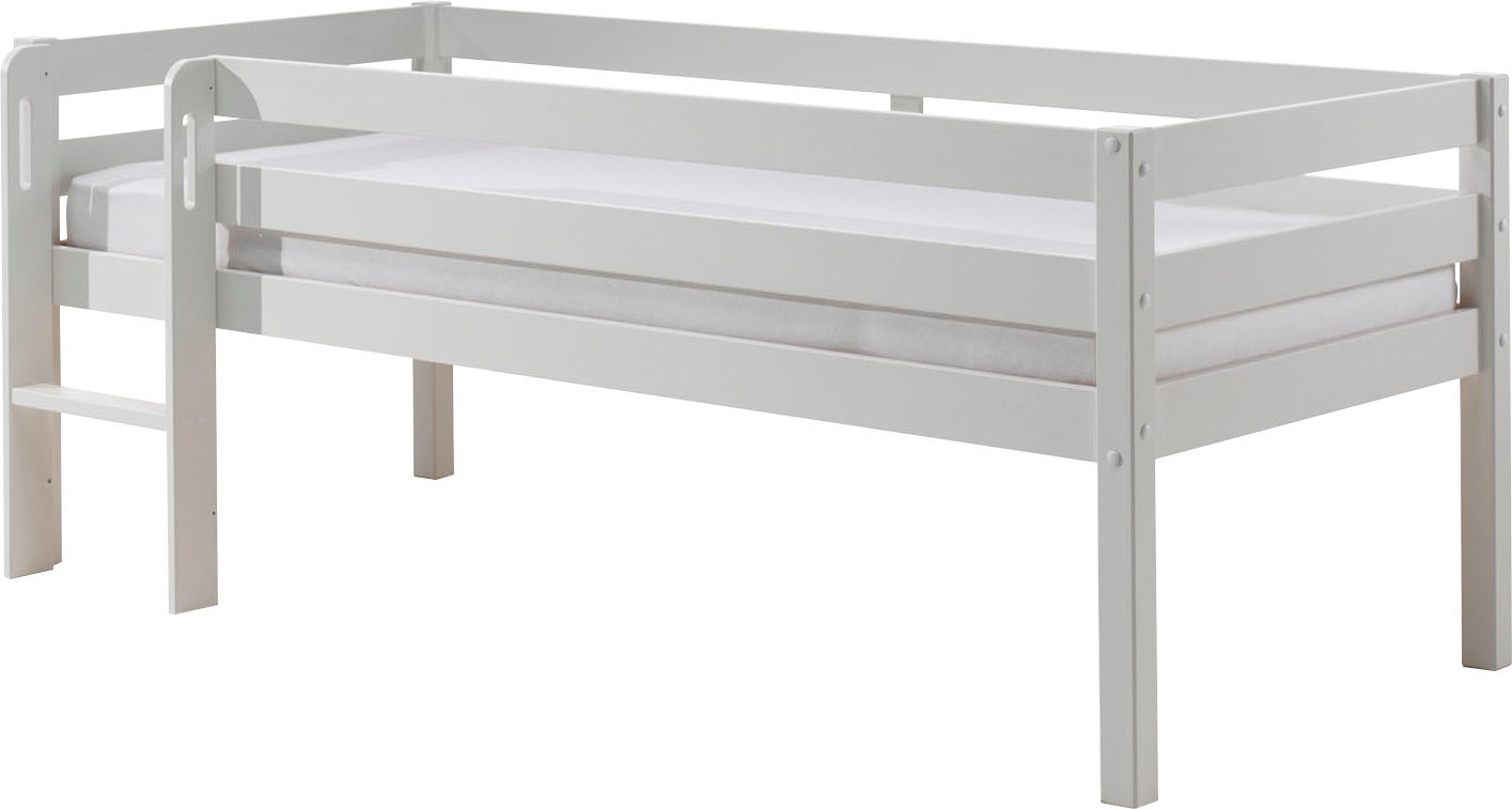 Vipack Spielbett »Pino, Kiefer massiv, Liegefläche 90/200, Made in Europe« inkl. Leiter, Absturzschutz, 2 Farben zur Auswahl,  inkl. Rolllattenrost, wahlweise mit oder ohne Rutsche
