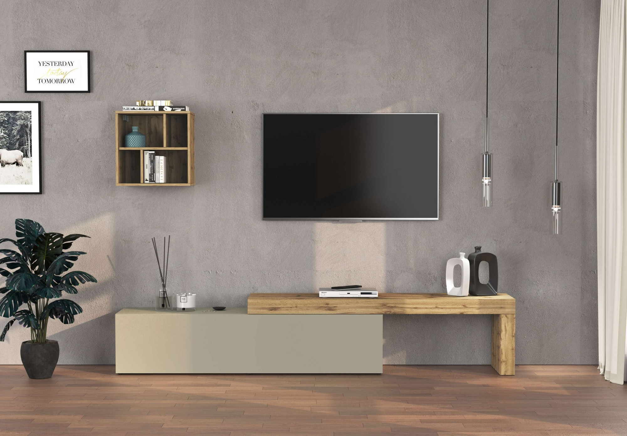 INOSIGN TV-Wand »Chronos TV-Set, Wohnwand – Elemente frei platzierbar, Made in Italy« Set, 2-er set, 2 Stk. tlg.