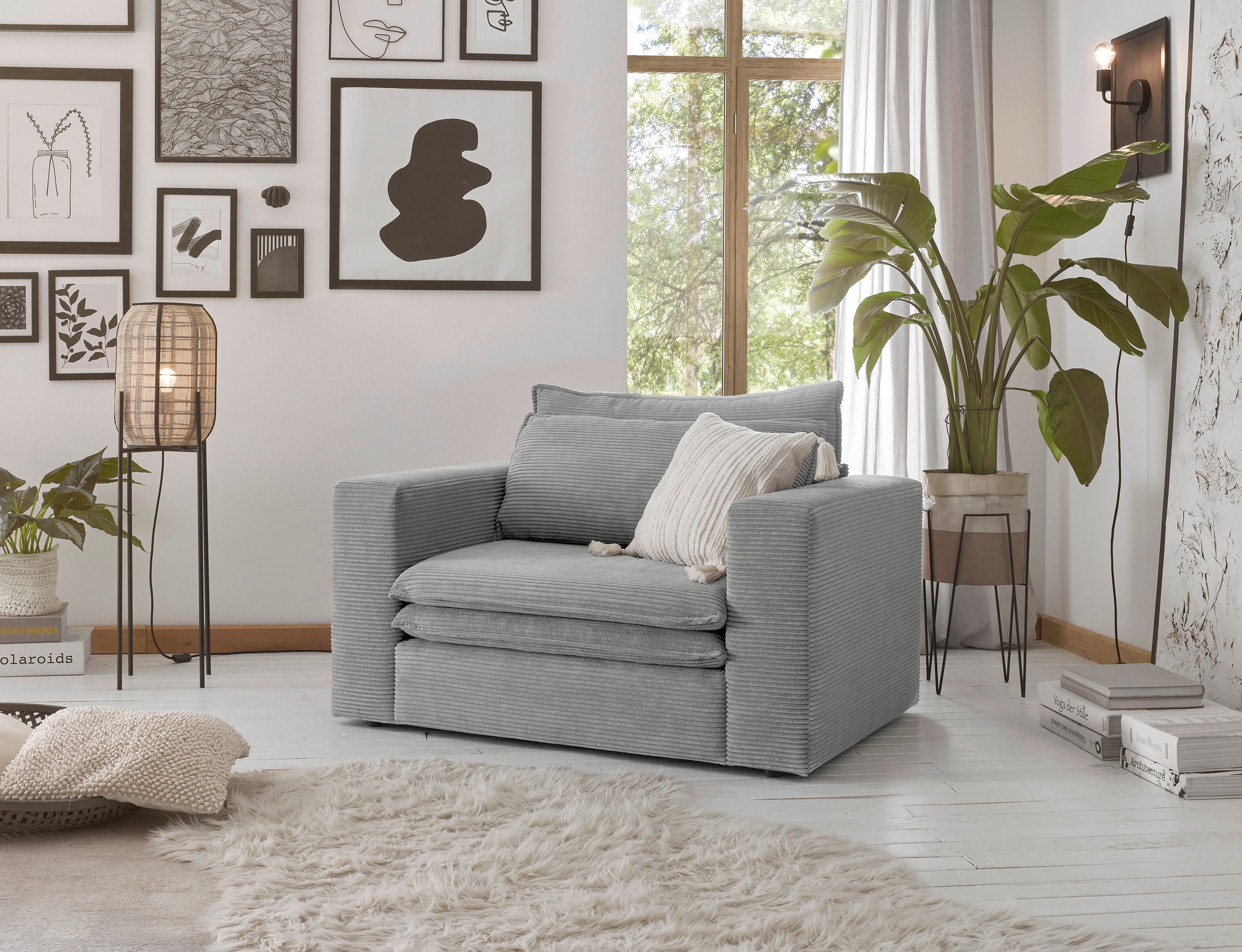 Home affaire Loveseat »PIAGGE« Hochwertiger Cord, trendiger Loveseat